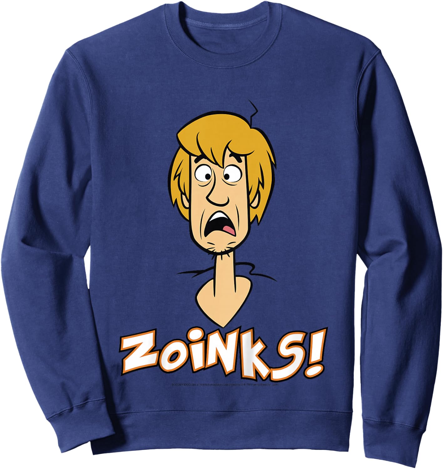 Kids Scooby-Doo Shaggy Scared Zoinks Portrait Sweatshirt - Sweatshirt | Navy