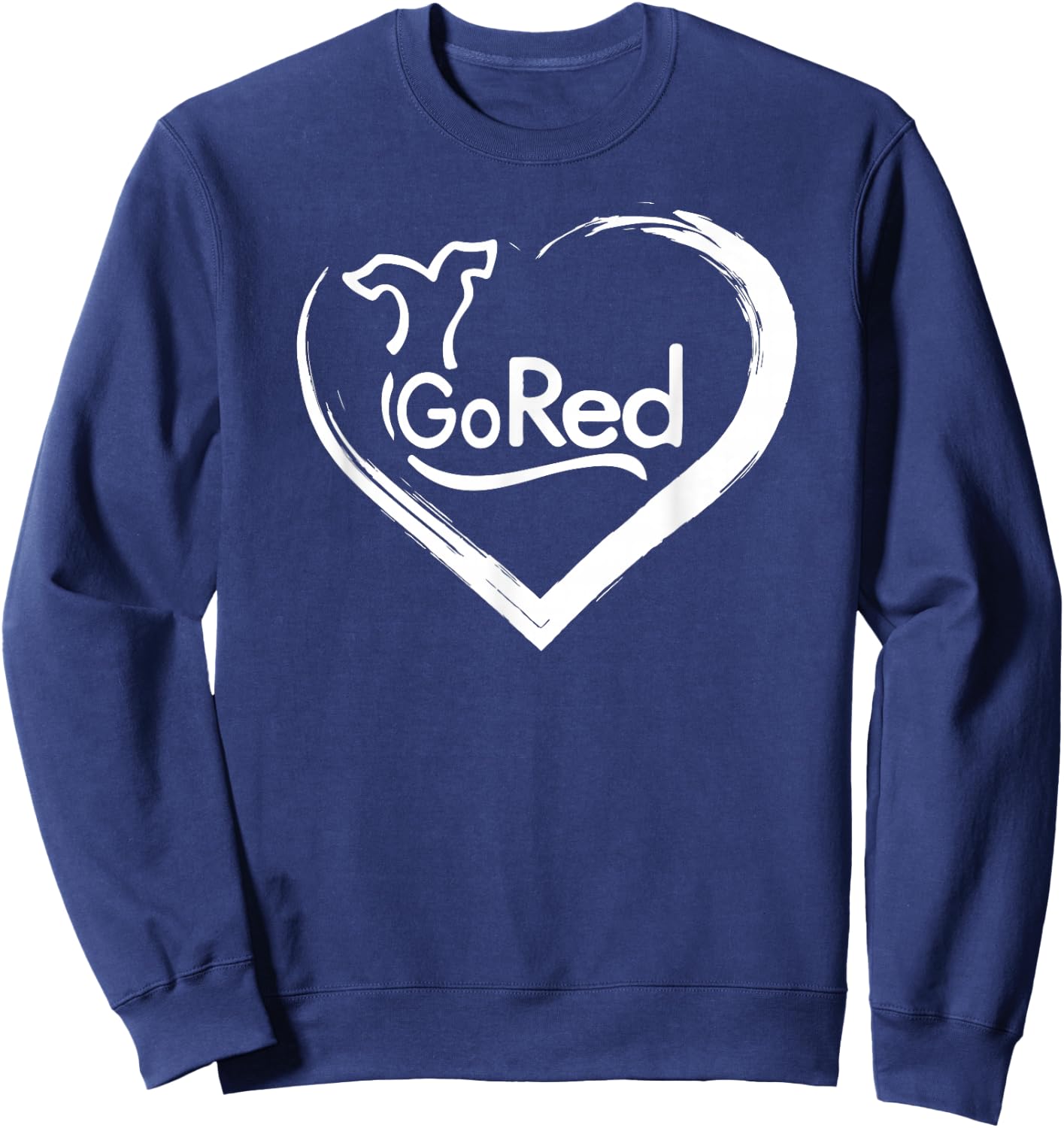 Go Red for Heart Disease Awareness Shirt Sweatshirt - Sweatshirt | Navy