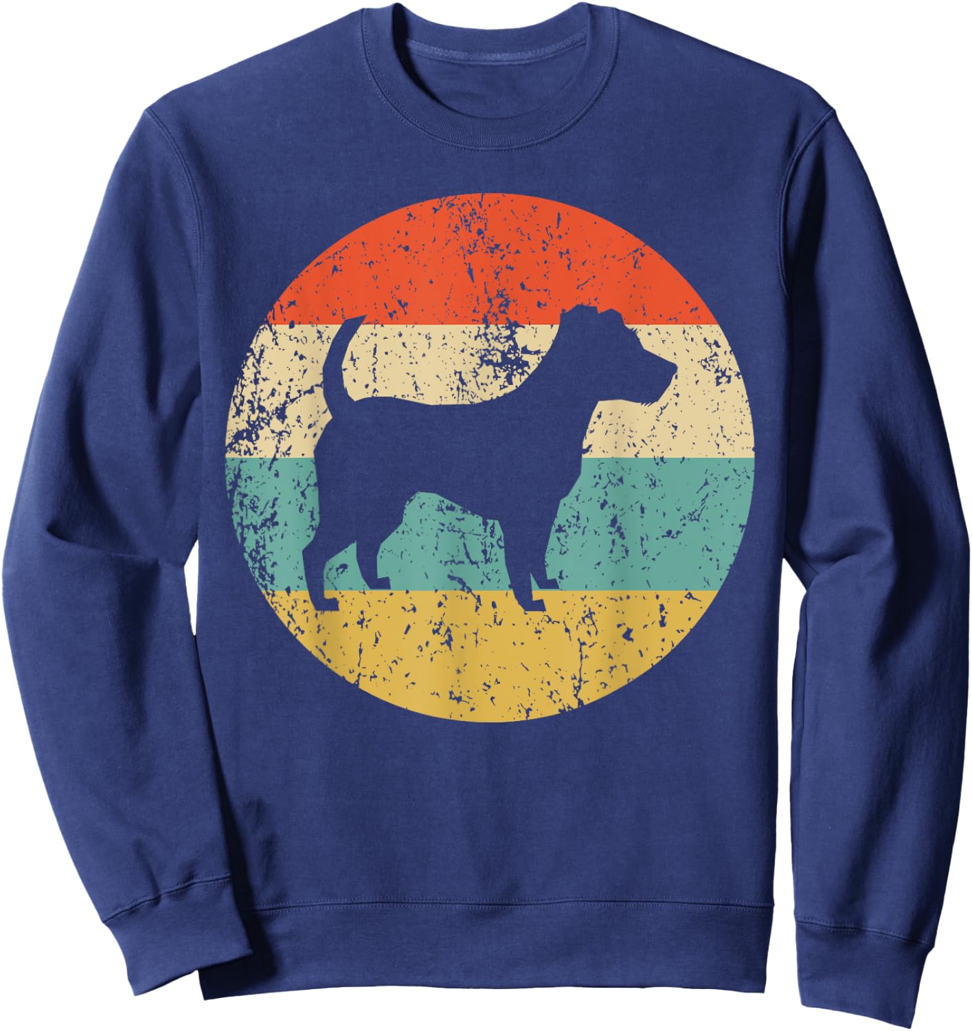 Jack Russell Terrier Shirt - Vintage Retro Dog Sweatshirt - Sweatshirt | Navy