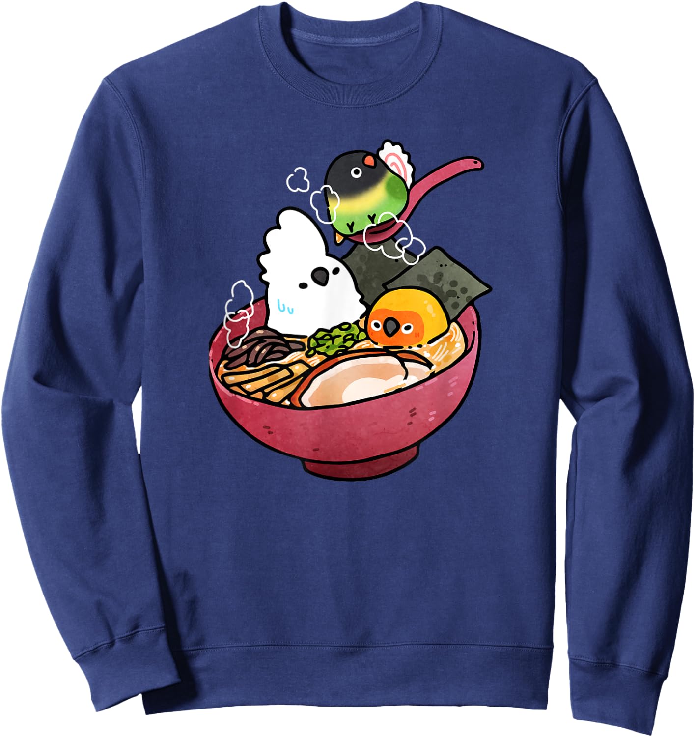 Bird Ramen Cute Sweatshirt - Sweatshirt | Navy