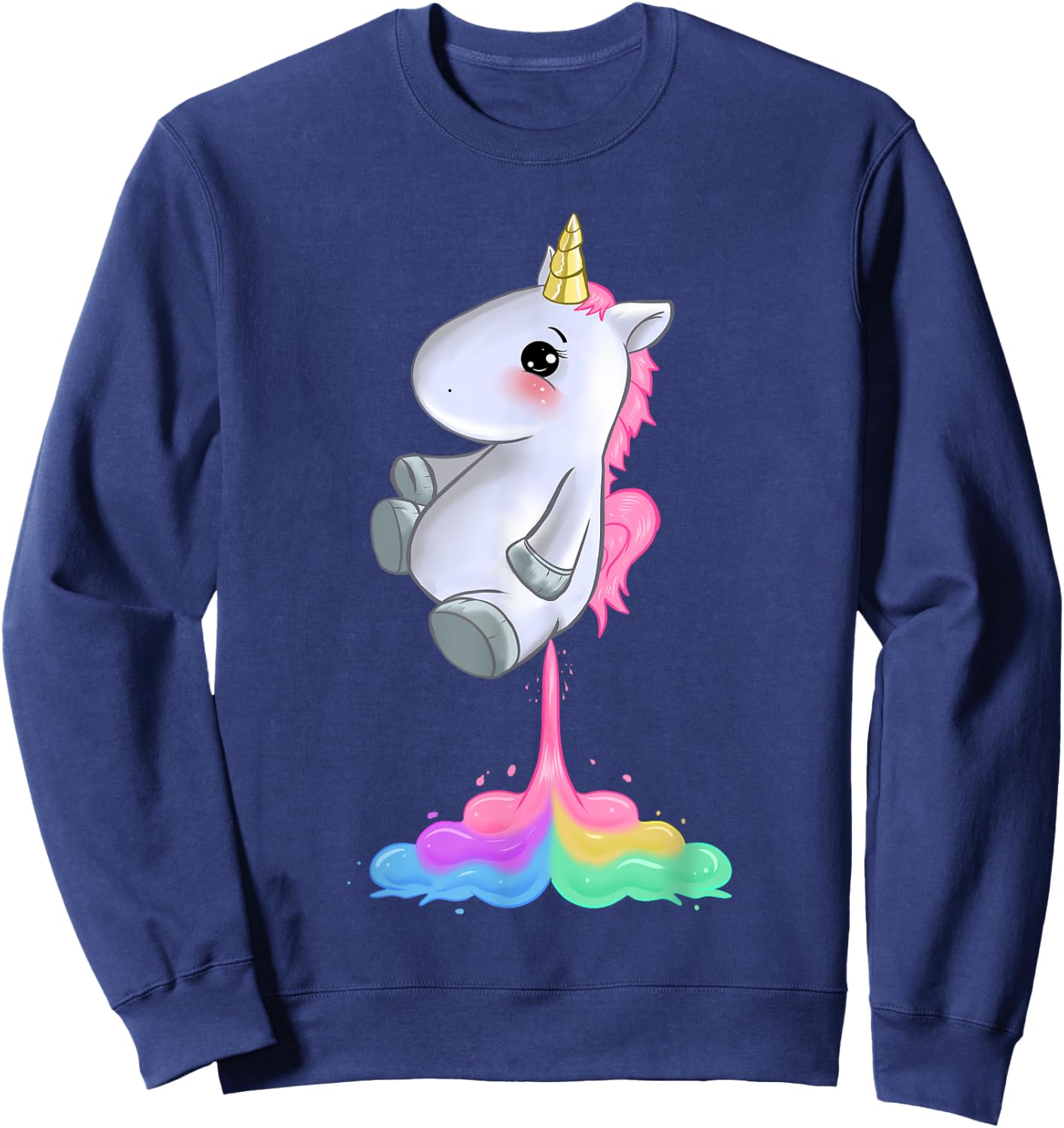 Unicorn Fart Funny Unicorn Shirt Women Girls Unicorn Gift Sweatshirt - Sweatshirt | Navy