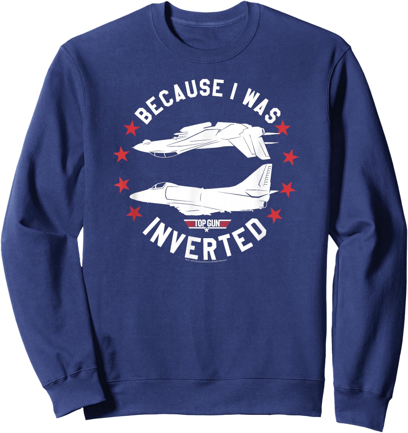 Top Gun Inverted Fighter Pilot Action Movie Sweatshirt - Sweatshirt | Navy