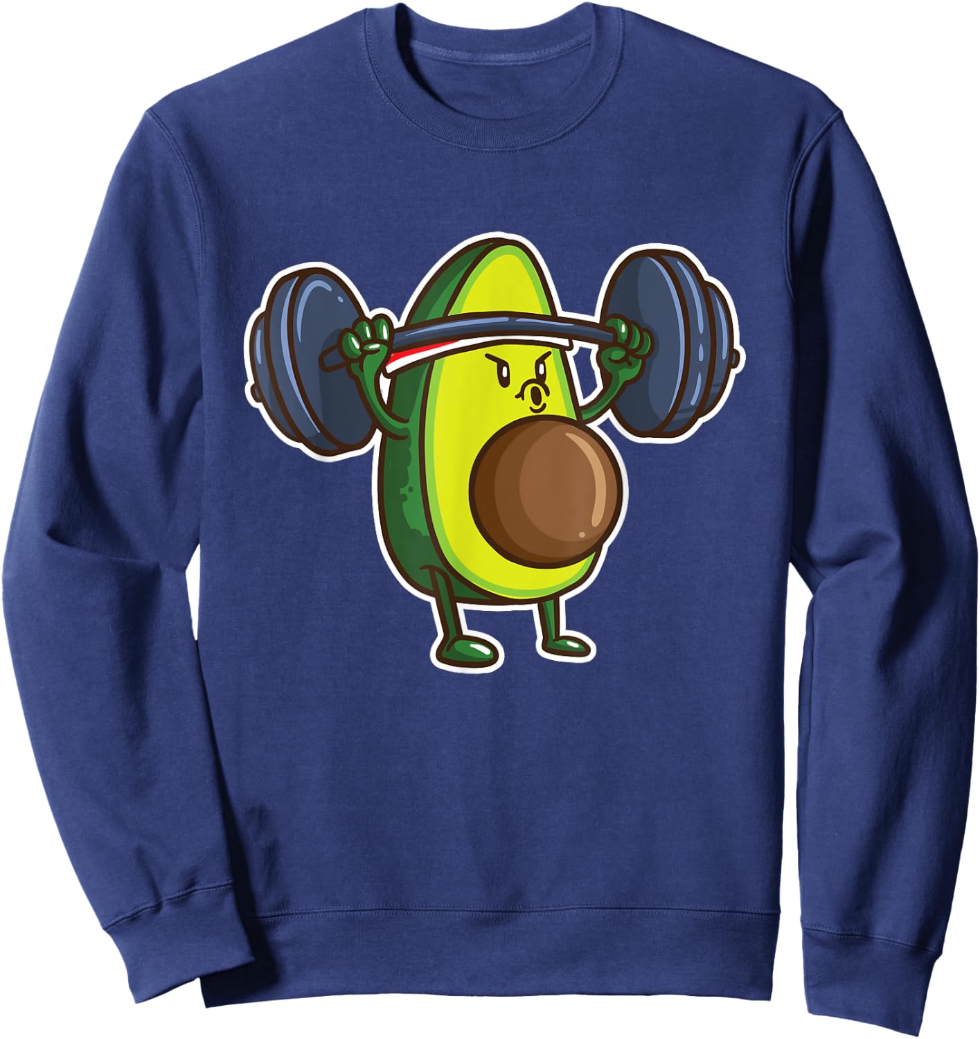 Avocado Powerlifting Weightlifting Gift Gym Food Lover Vegan Sweatshirt - Sweatshirt | Navy