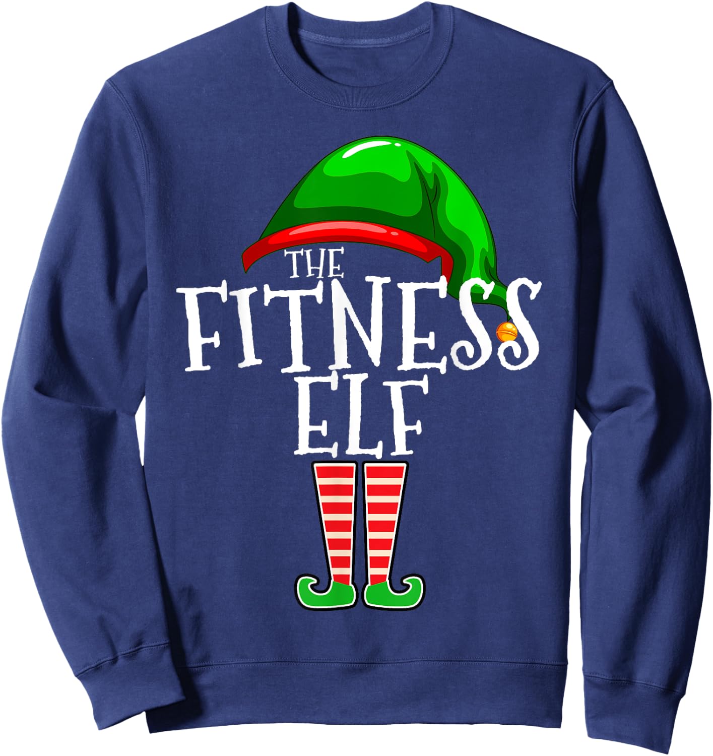 Fitness Elf Group Matching Family Christmas Gift Set Workout Sweatshirt - Sweatshirt | Navy
