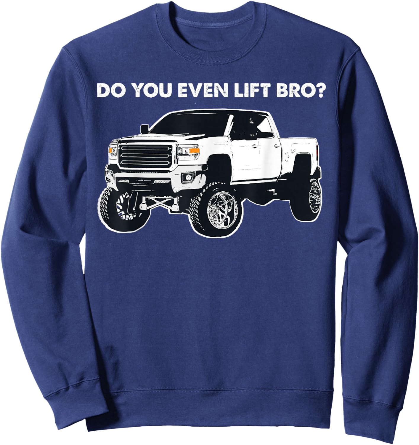 Funny Lifted Truck Graphic Women And Kids Sweatshirt - Sweatshirt | Navy