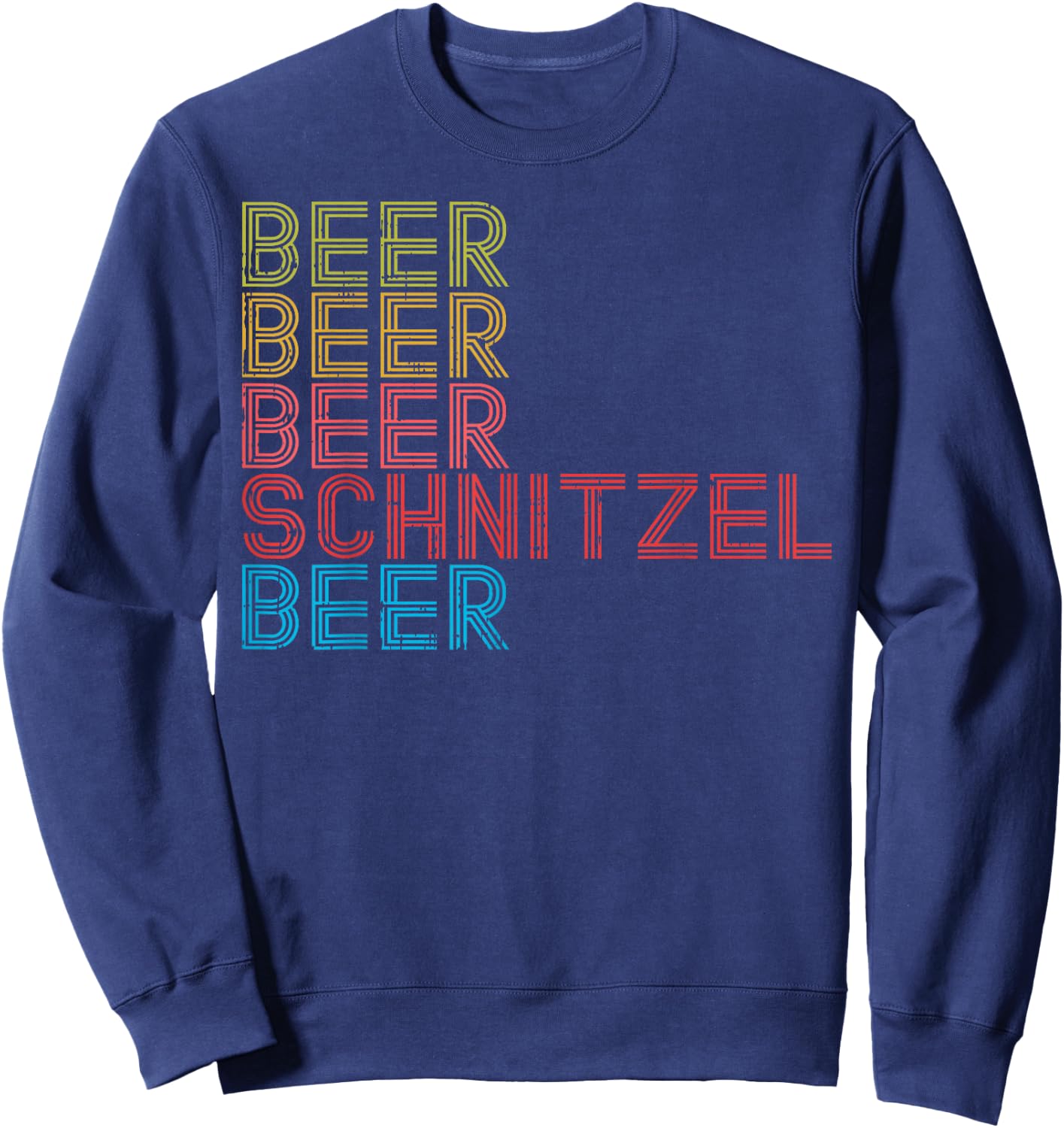 Retro Beer Schnitzel Oktoberfest German Drinking Team Sweatshirt - Sweatshirt | Navy