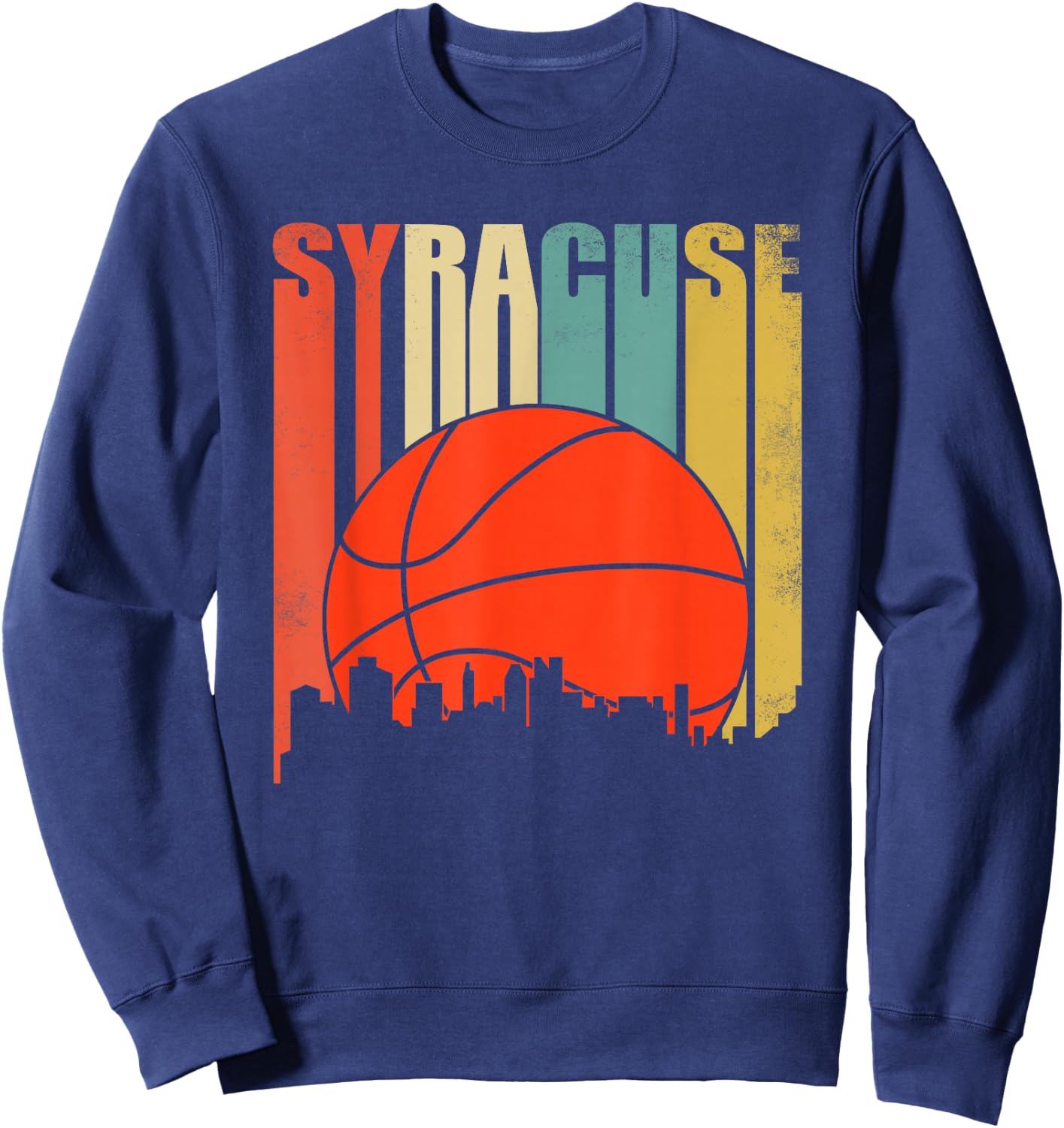 Vintage Syracuse Basketball Shirt New York Sweatshirt - Sweatshirt | Navy