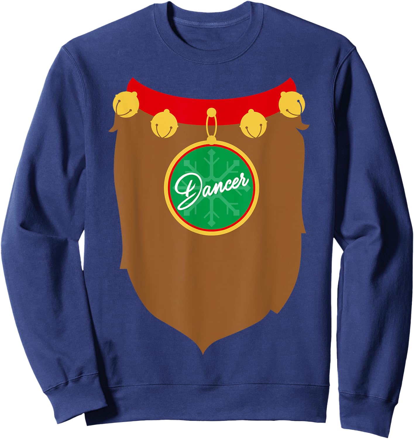 Reindeer Costume Christmas Dancer Santa Holiday Gift Sweatshirt - Sweatshirt | Navy