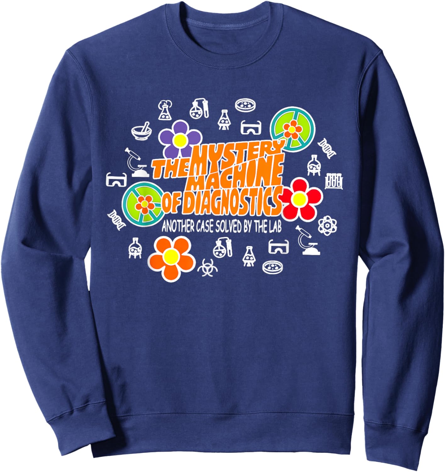 Lab Week 2025 Official Leading the Way in Life-Saving Style Sweatshirt - Sweatshirt | Navy
