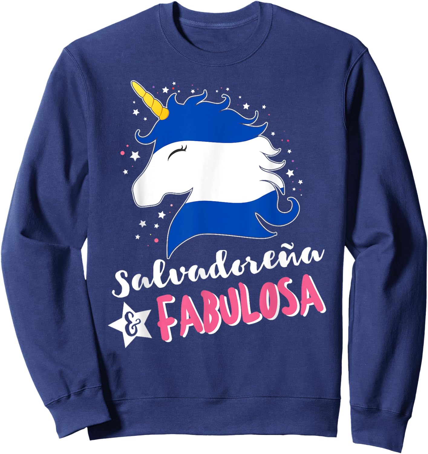 Salvadoran Flag El Salvador Unicornio Sweatshirt - Sweatshirt | Navy