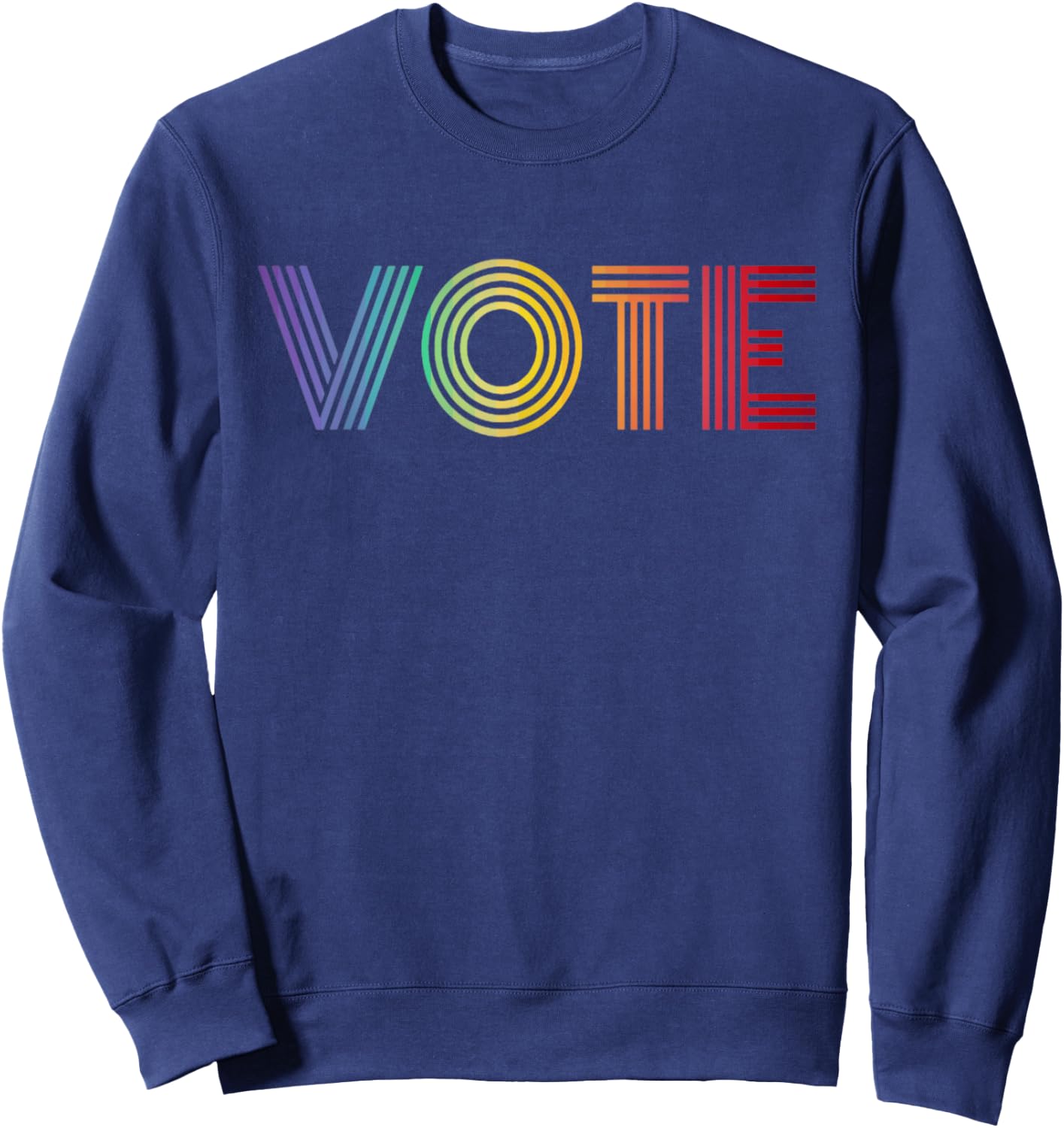 Rainbow Vote Shirt For LGTBQ Rights Retro Sweatshirt - Sweatshirt | Navy