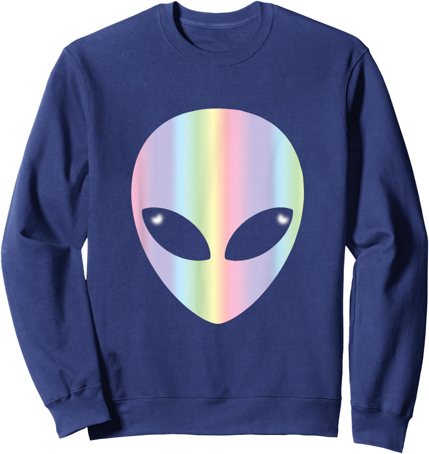Alien Head T Shirt-Colorful Alien Sweatshirt - Sweatshirt | Navy