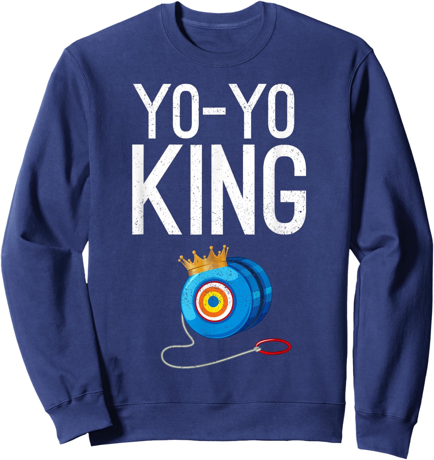 Yo-Yo King Crown Funny YoYo Enthusiast Gift Sweatshirt - Sweatshirt | Navy