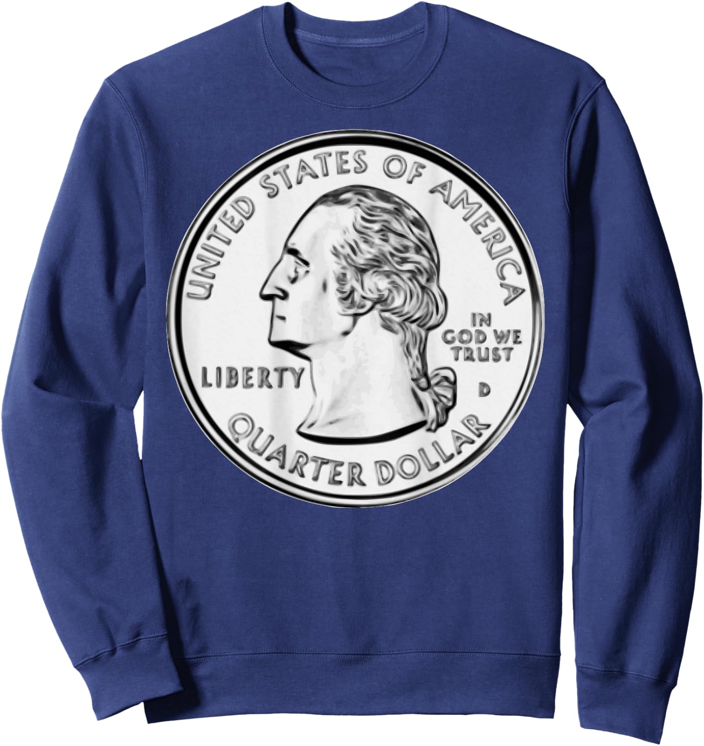 Quarter On Back Costume Quarterback Funny Football Halloween Sweatshirt - Sweatshirt | Navy