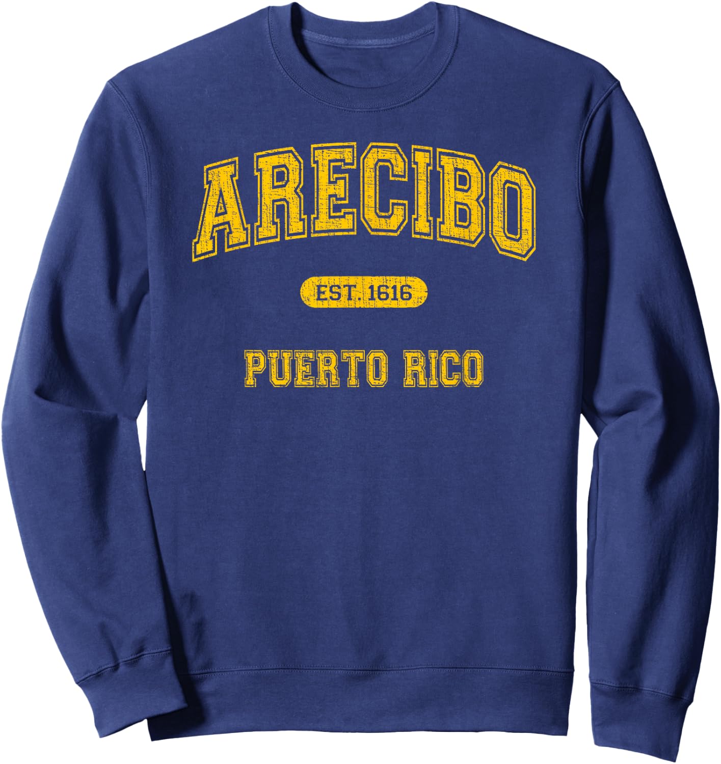 Retro School-Style Arecibo, Puerto Rico 1616 Sweatshirt - Sweatshirt | Navy