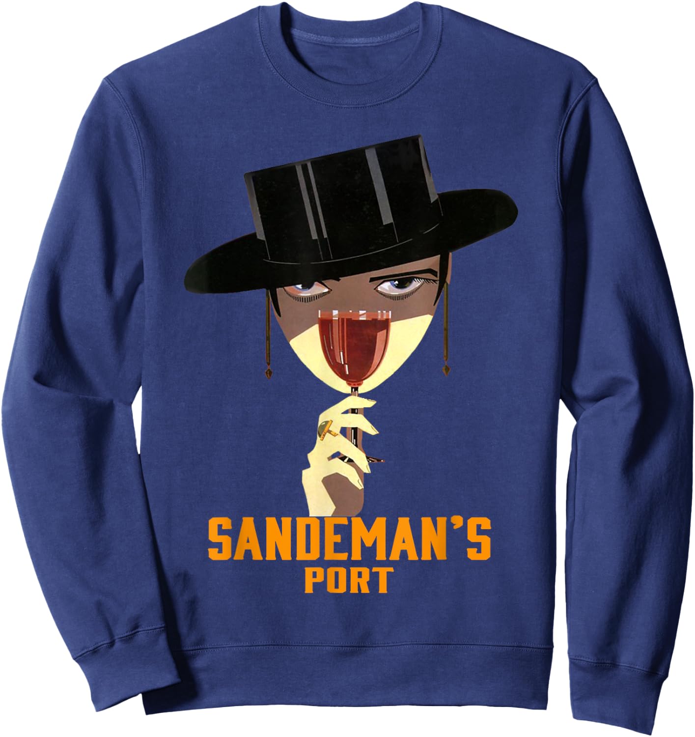 Sandeman's Port Vintage Wine Advertisement Art Deco Sweatshirt - Sweatshirt | Navy