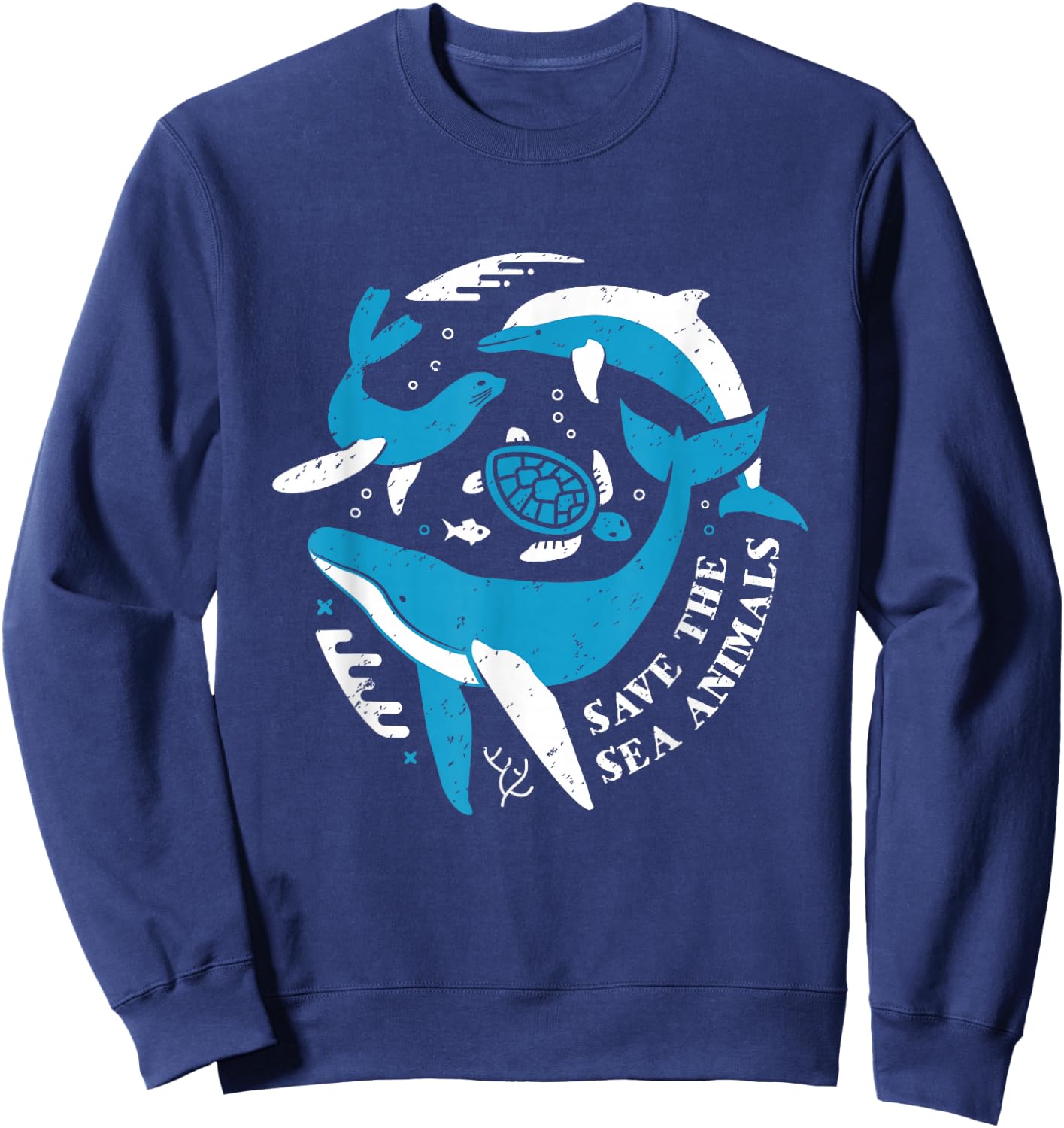 Ocean Conservation - Save The Sea Animals Sweatshirt - Sweatshirt | Navy