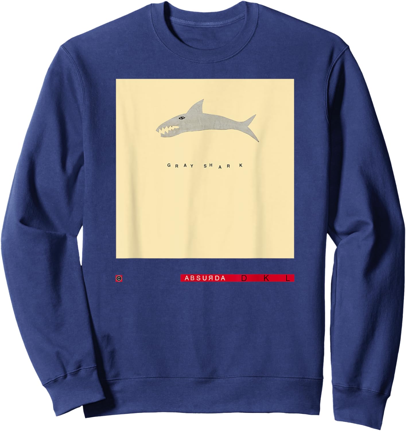Studio: David Lynch Gray Shark Sweatshirt - Sweatshirt | Navy