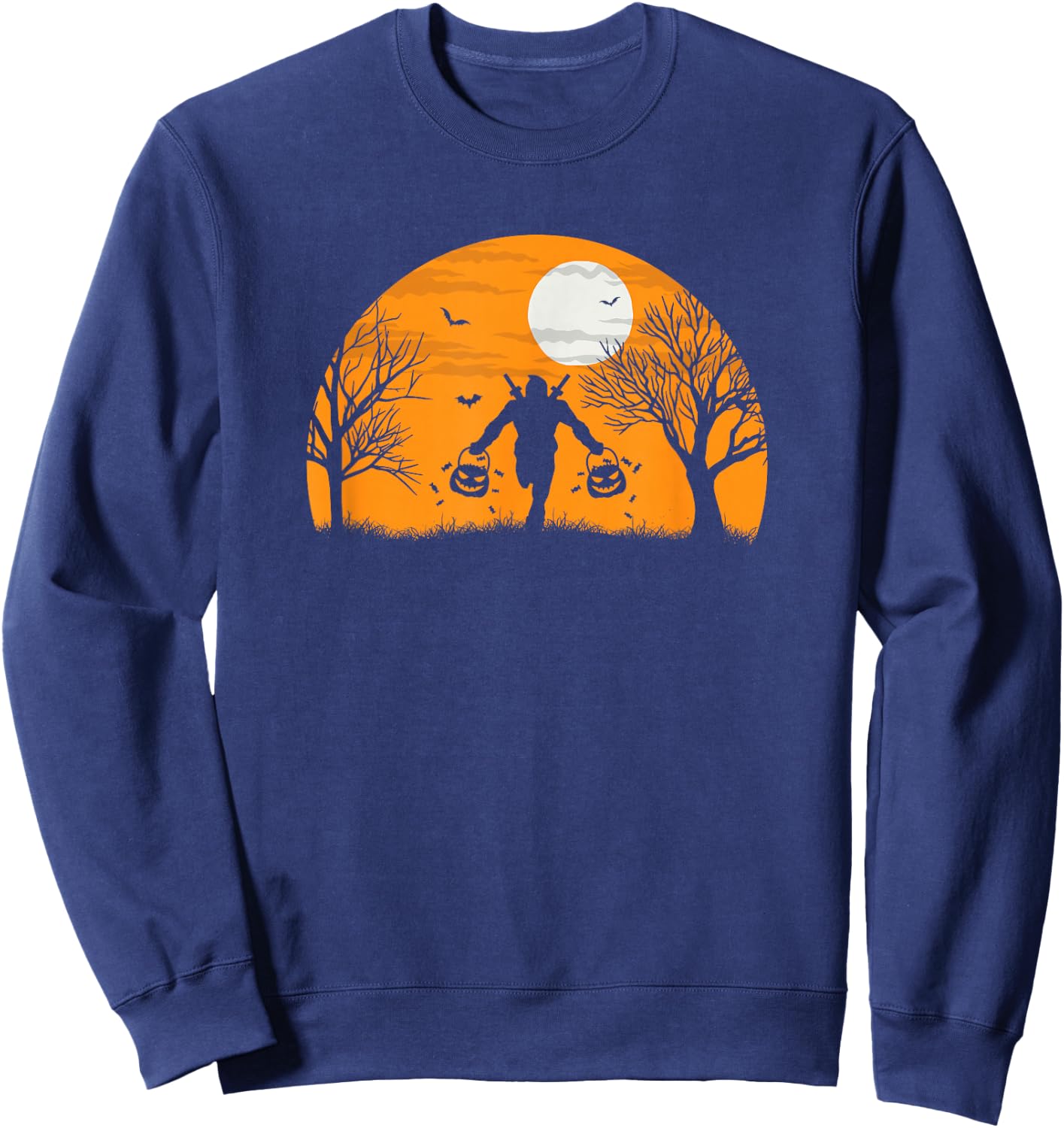 Marvel Deadpool Trick-or-Treat Silhouette Halloween Sweatshirt - Sweatshirt | Navy
