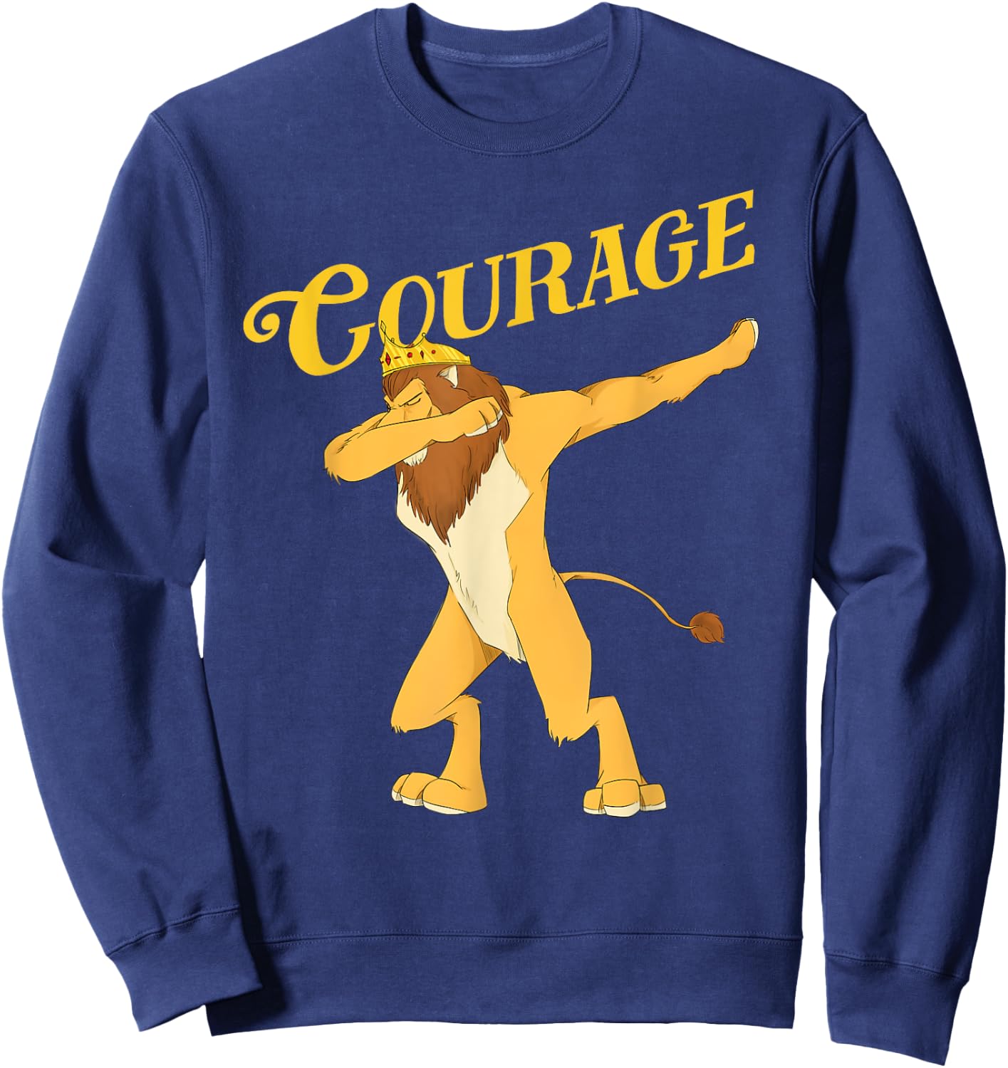 OZ Cowardly Dabbing Lion Courage Shirt Art-Wizard Of Oz Sweatshirt - Sweatshirt | Navy