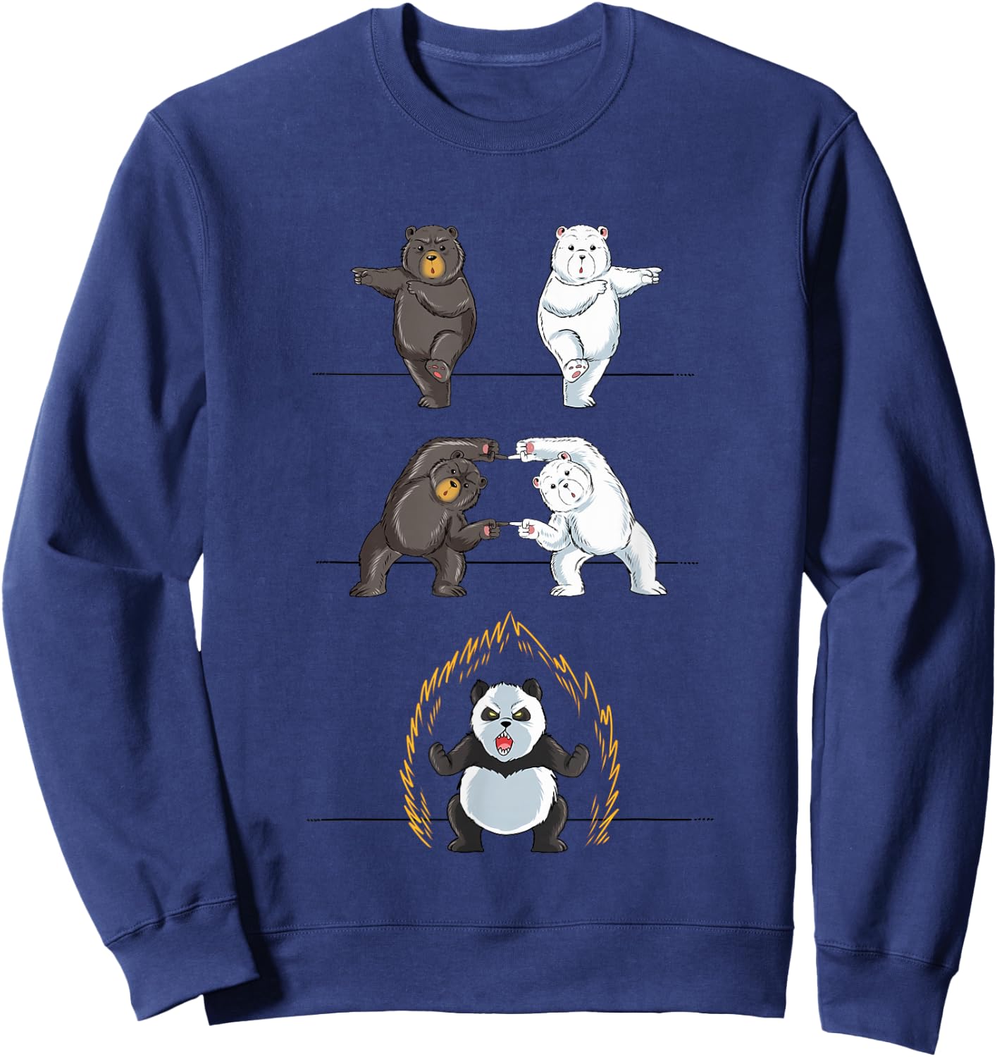 Funny Panda Panda Fusion Gift Shirt Cute Polar Bear Sweatshirt - Sweatshirt | Navy