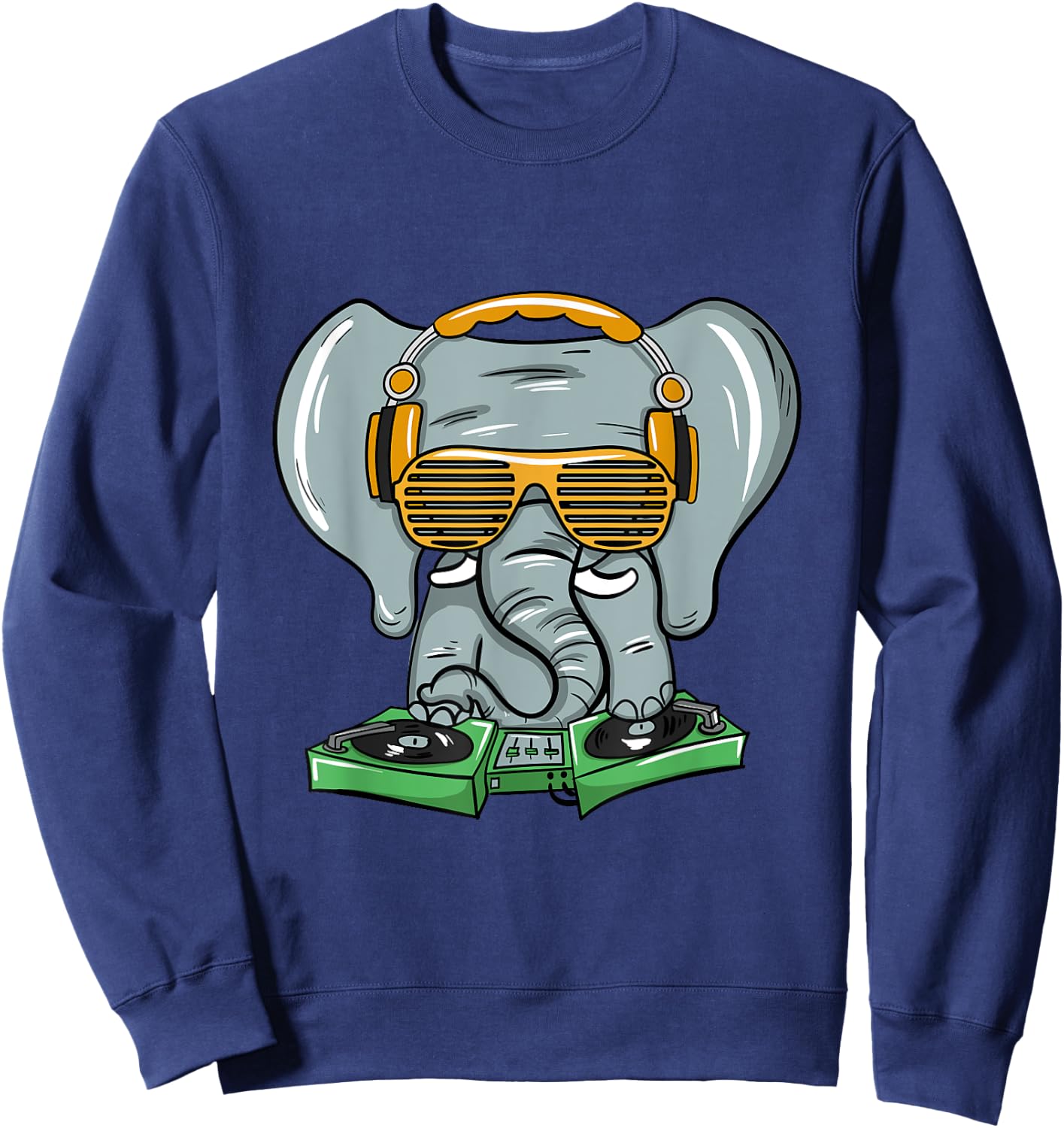 Dj Elephant House Trance Gift Rave Party Sweatshirt - Sweatshirt | Navy