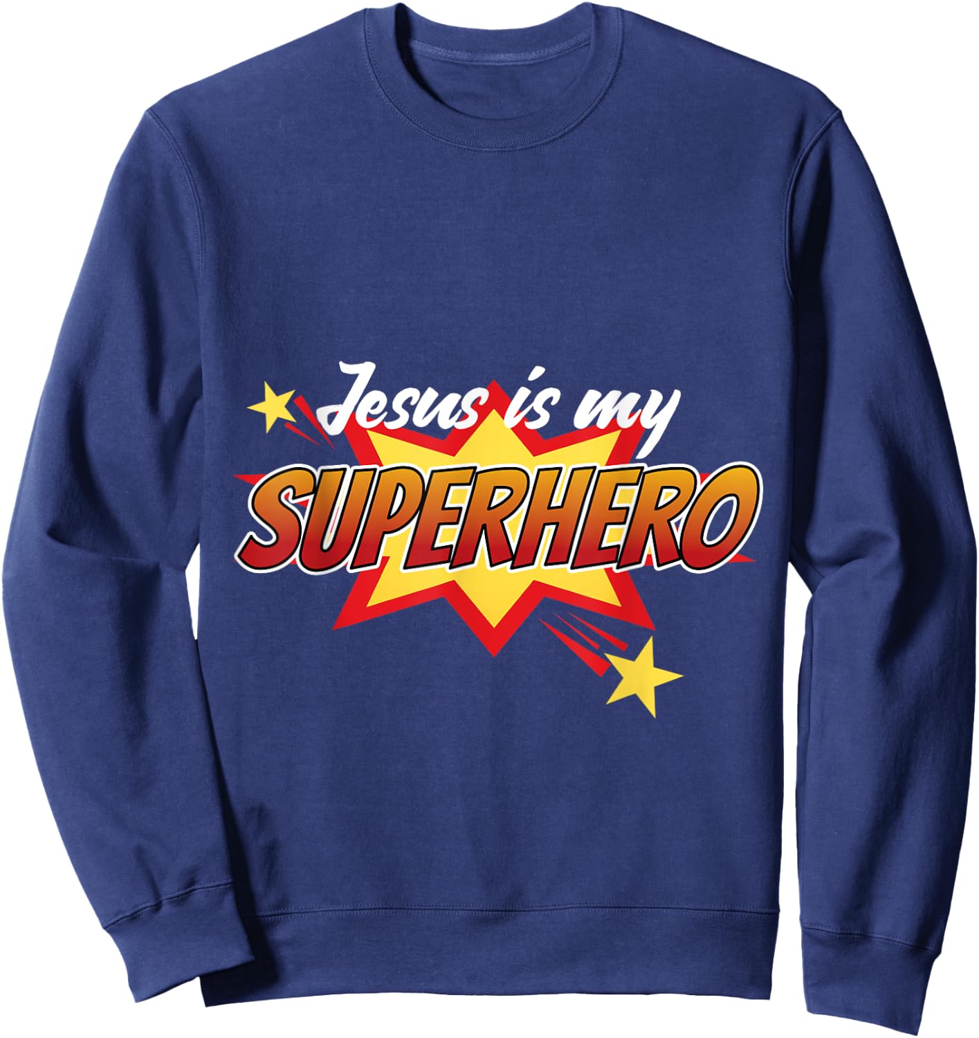 Jesus is my Superhero Christian VBS Sweatshirt - Sweatshirt | Navy