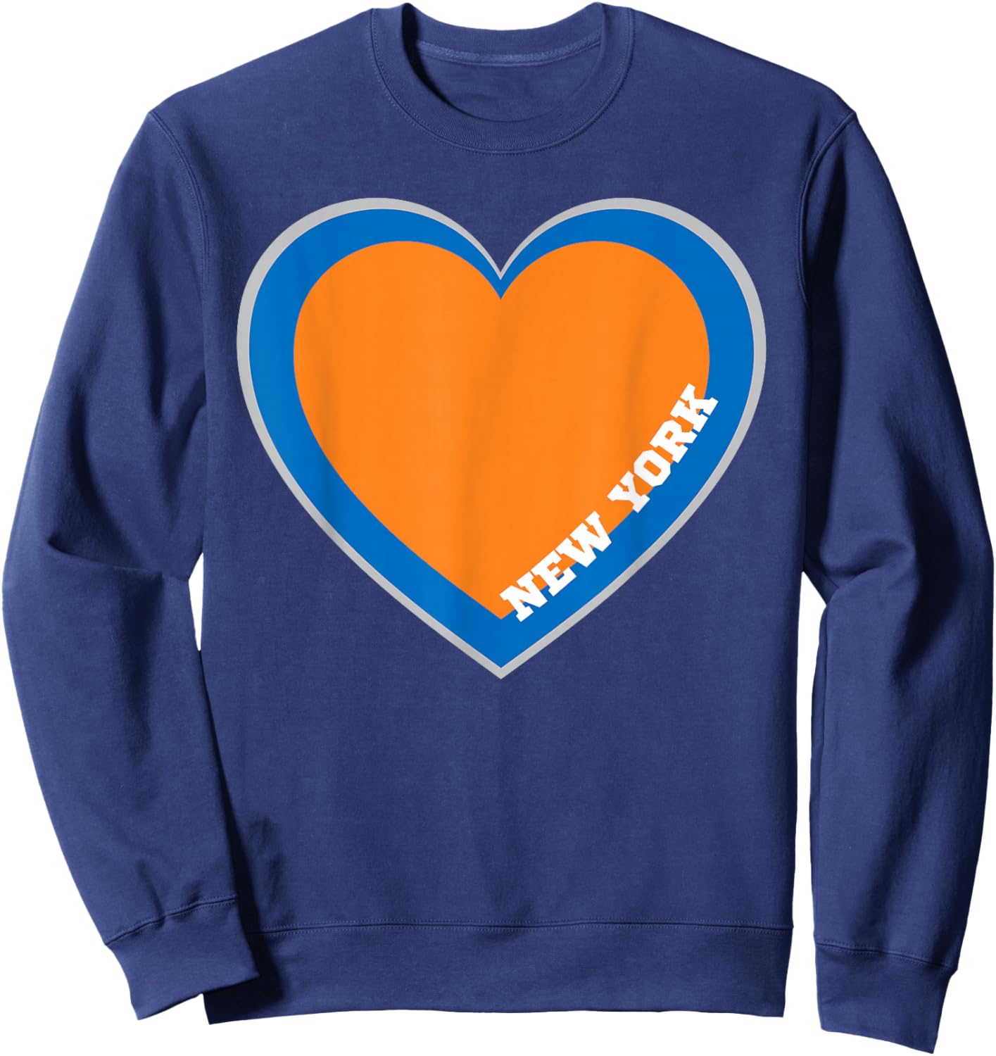 New York Heart Shirt NYC Love State Pride I Love New York Sweatshirt - Sweatshirt | Navy