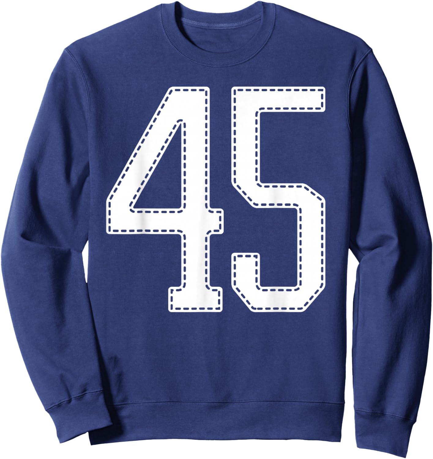 Official Team League #45 Jersey Number 45 Sports Jersey Sweatshirt - Sweatshirt | Navy