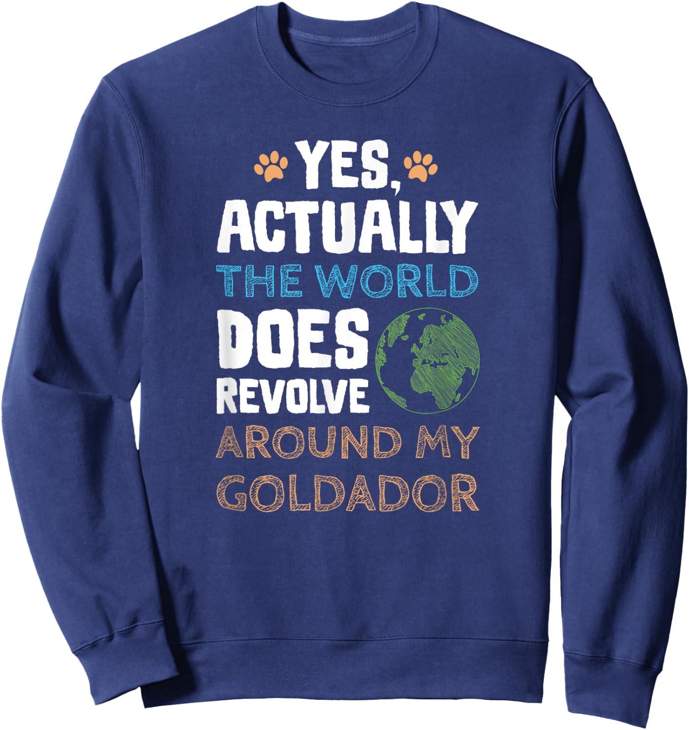 Funny Goldador Dog Gifts Men Women Sweatshirt - Sweatshirt | Navy