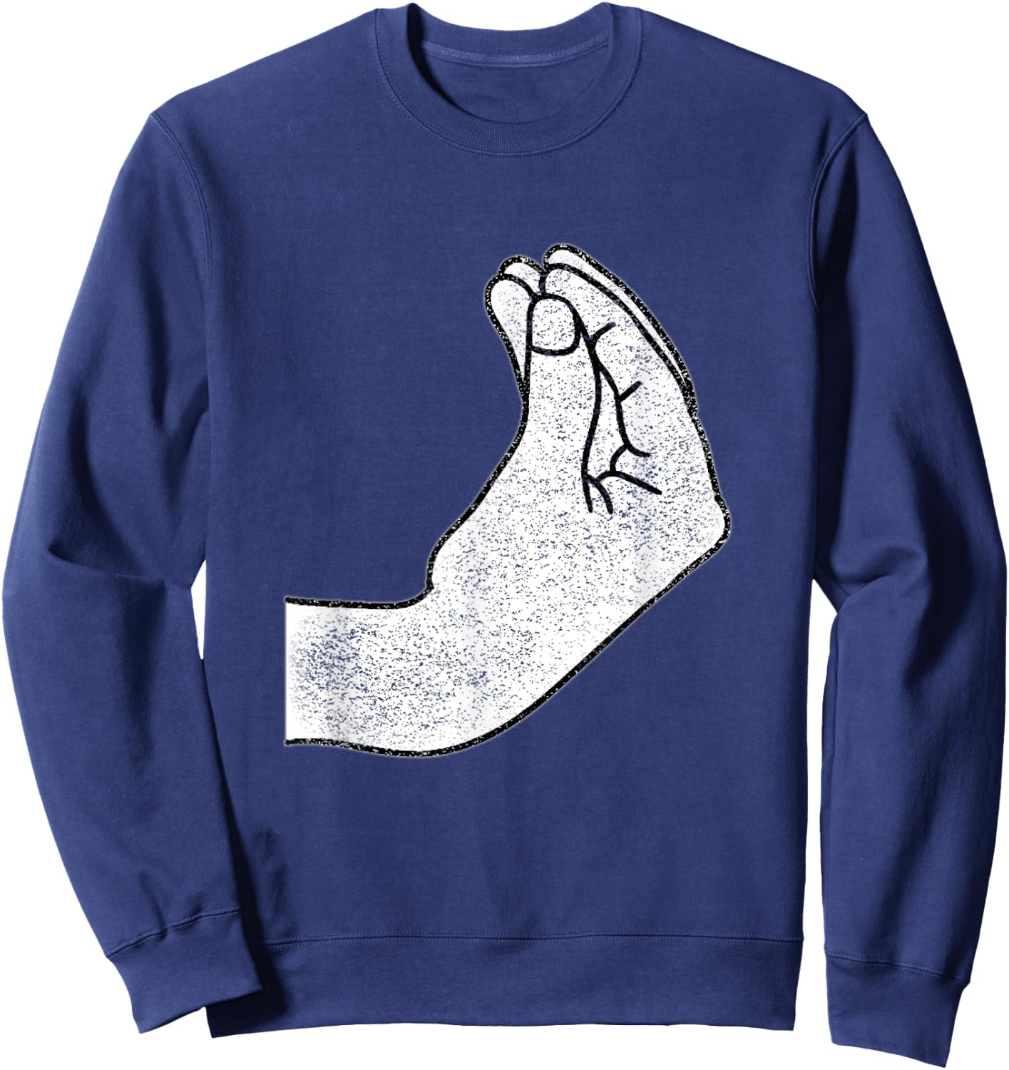 Italian Gesture Funny Italian "Seriously?" Hand Gesture Sweatshirt - Sweatshirt | Navy