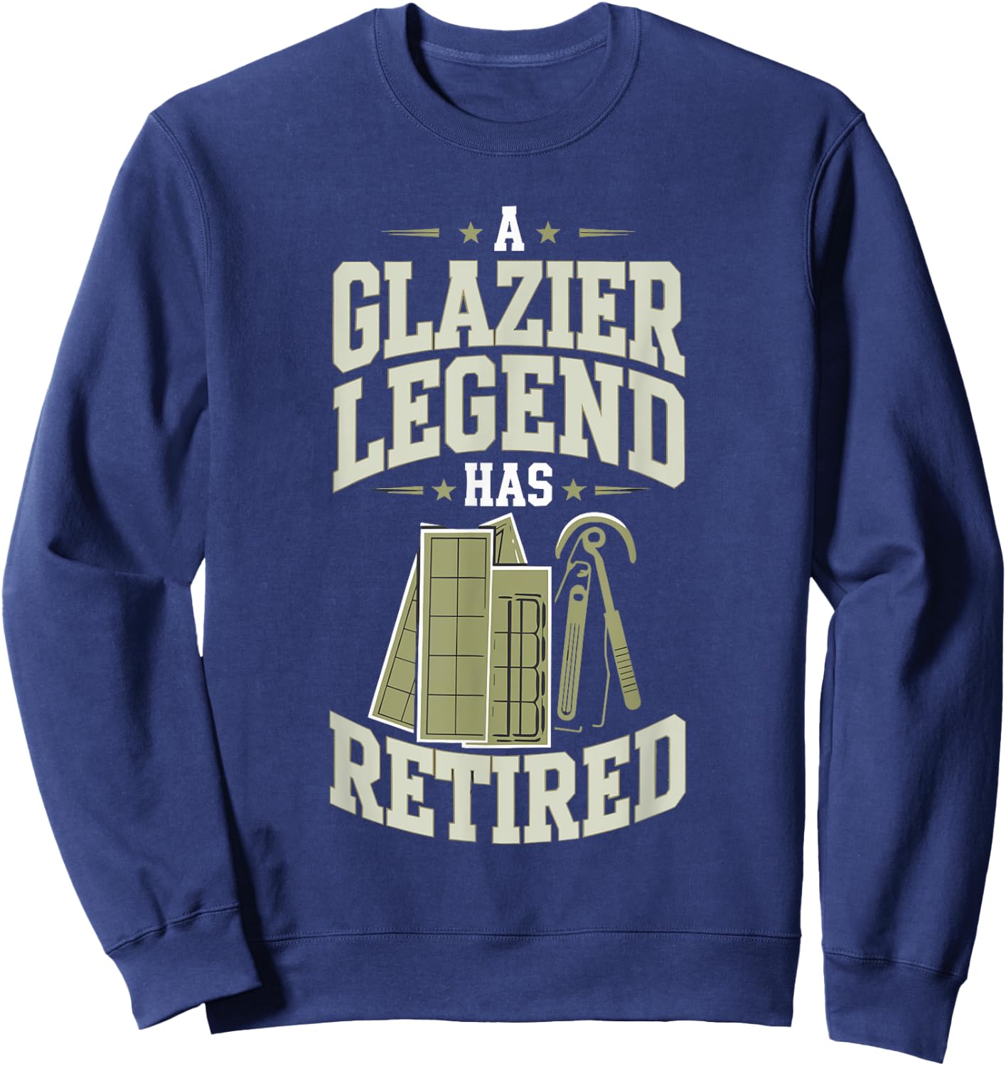 Retirement Legend Has Retired Glazier Sweatshirt - Sweatshirt | Navy