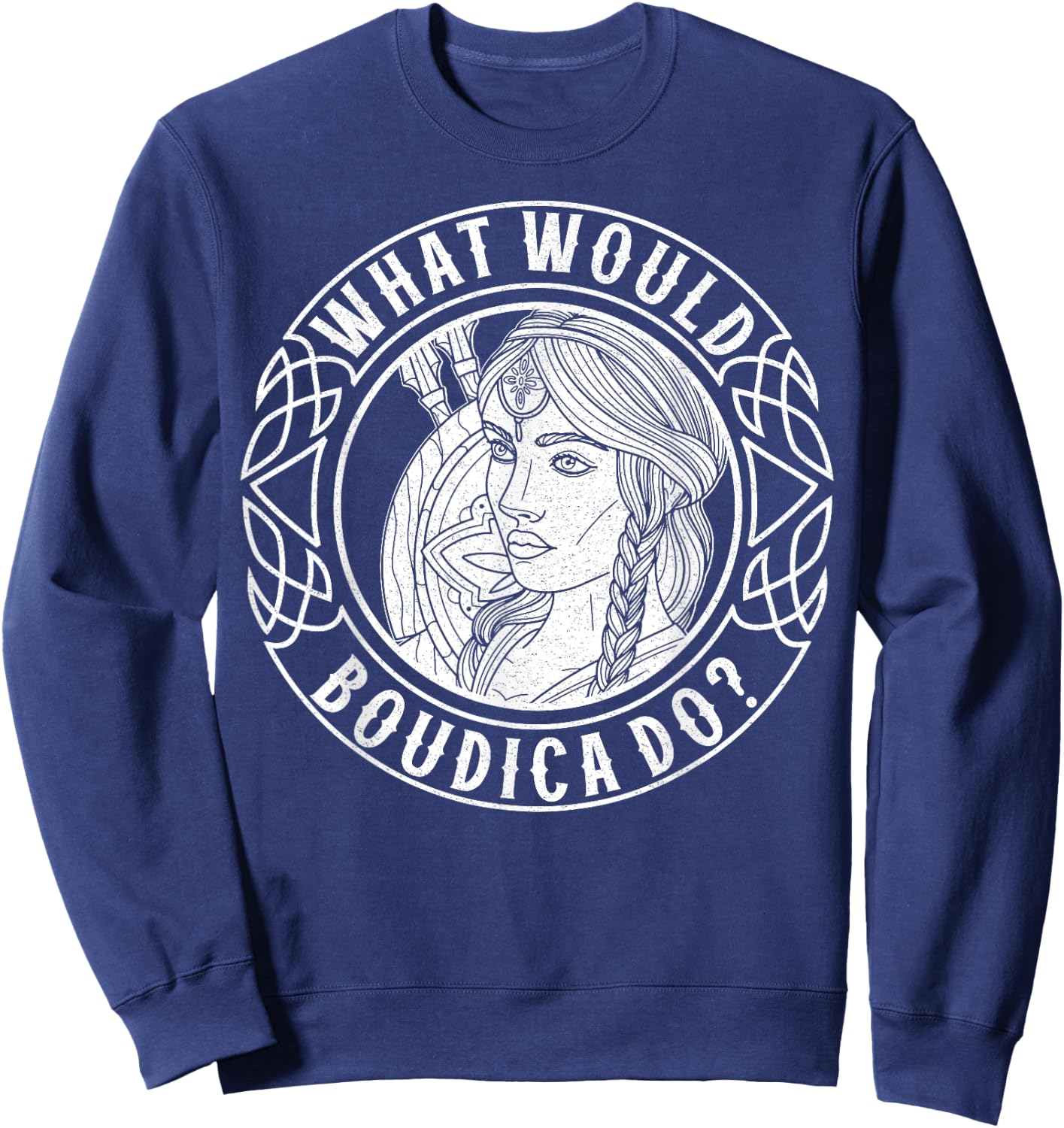Boudica Irish Britain national souvenir ancestry Norse Sweatshirt - Sweatshirt | Navy