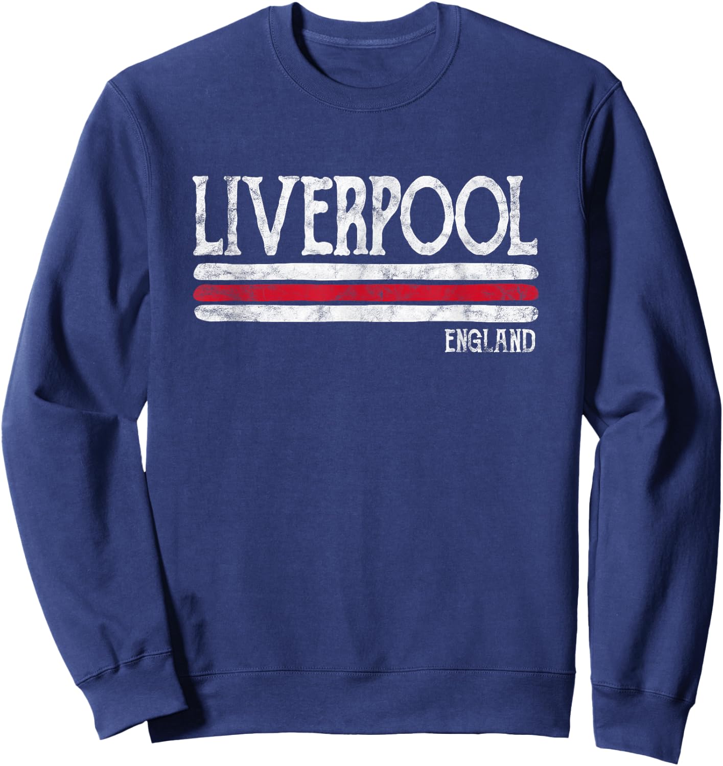 Vintage Liverpool England British Love Gift Souvenir Sweatshirt - Sweatshirt | Navy