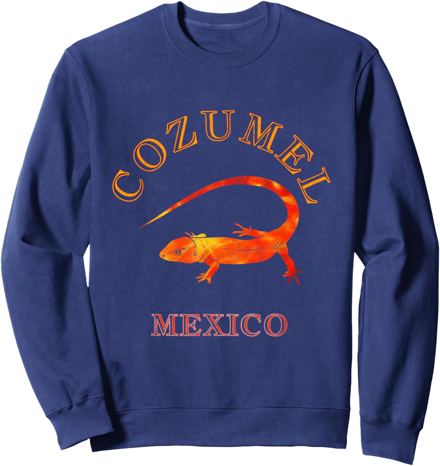 Beach Lizard Cozumel Mexico Vacation Sweatshirt - Sweatshirt | Navy