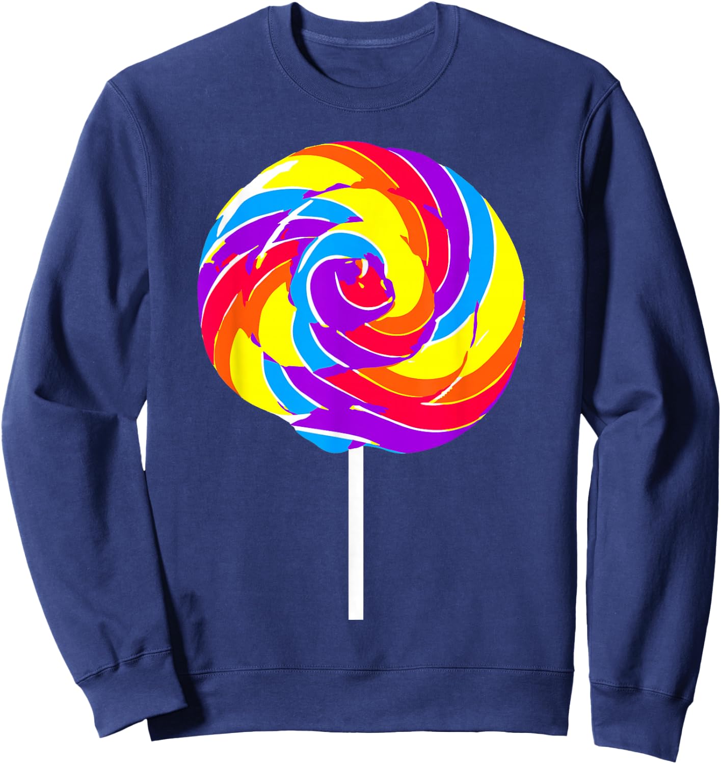 Lollipop Costume Halloween Rainbow Sucker Candy Birthday Sweatshirt - Sweatshirt | Navy