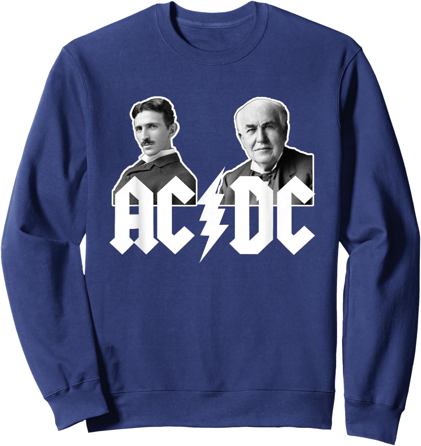 Alternating vs Direct Current: Nikola vs Edison Sweatshirt - Sweatshirt | Navy