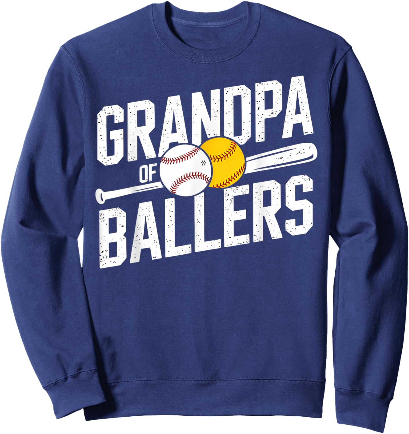 Grandpa of Ballers Sports Enthusiast Sweatshirt - Sweatshirt | Navy
