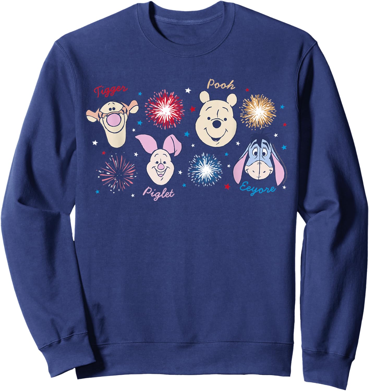 Disney Winnie The Pooh USA 250th Fireworks 4th of July Sweatshirt - Sweatshirt | Navy