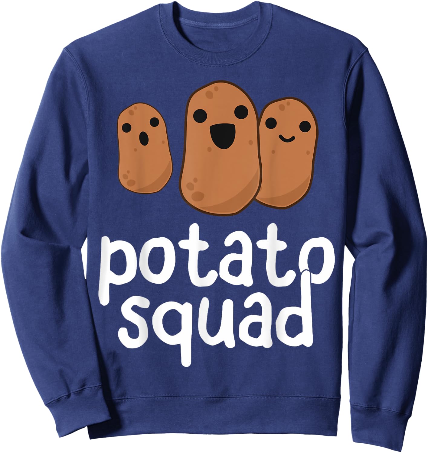 Potato Squad - Funny Potato Shirt, Potatoes Vegetarian Gift Sweatshirt - Sweatshirt | Navy