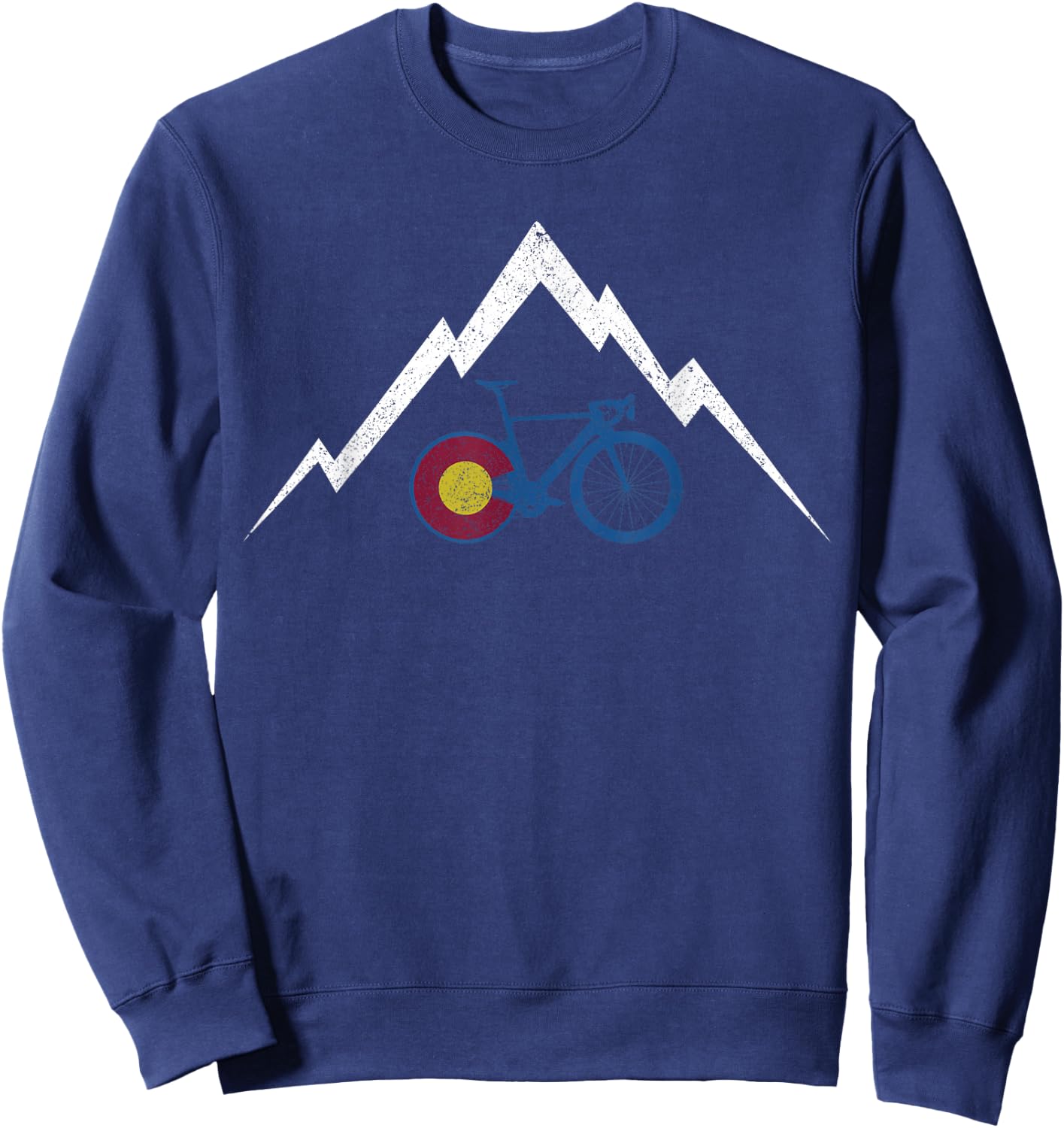 Colorado Bicycle Road Bike Mountain Bike Cyclist Gift Sweatshirt - Sweatshirt | Navy