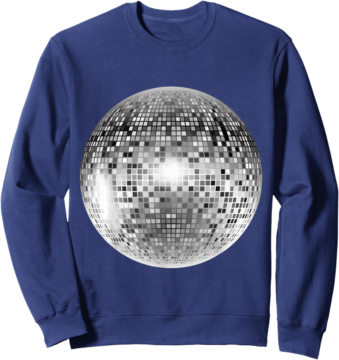 Vintage Retro Disco Ball Retro 1980s DJ Sweatshirt - Sweatshirt | Navy