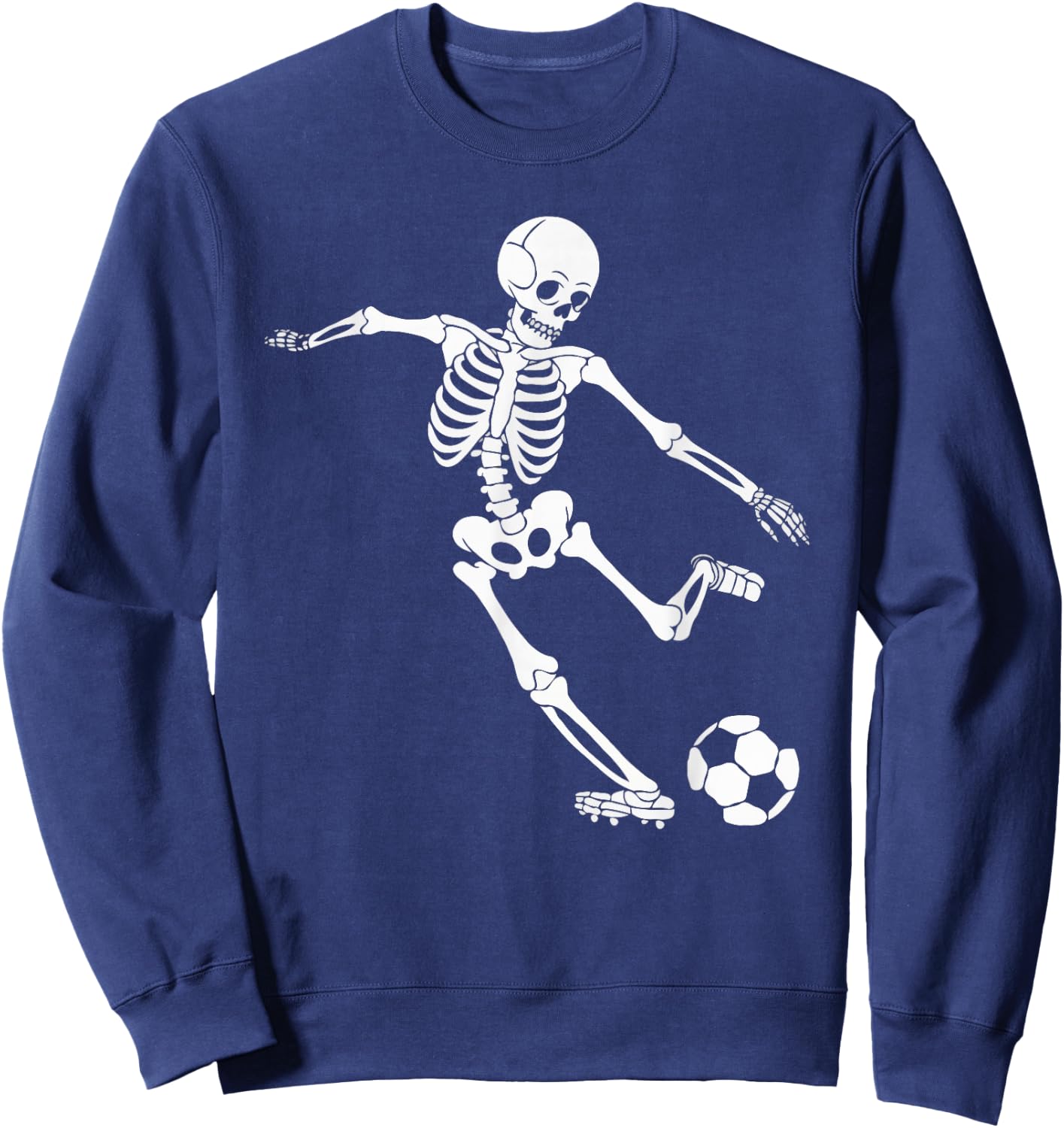 Soccer Skeleton Halloween Men Boys Soccer Player Halloween Sweatshirt - Sweatshirt | Navy