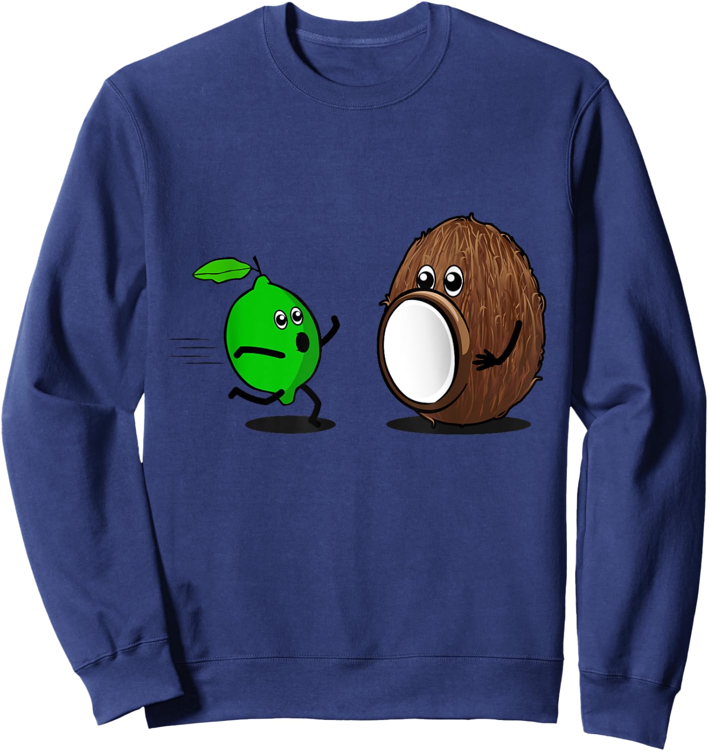 Put The Lime In The Coconut Funny Running Lime Graphic Sweatshirt - Sweatshirt | Navy