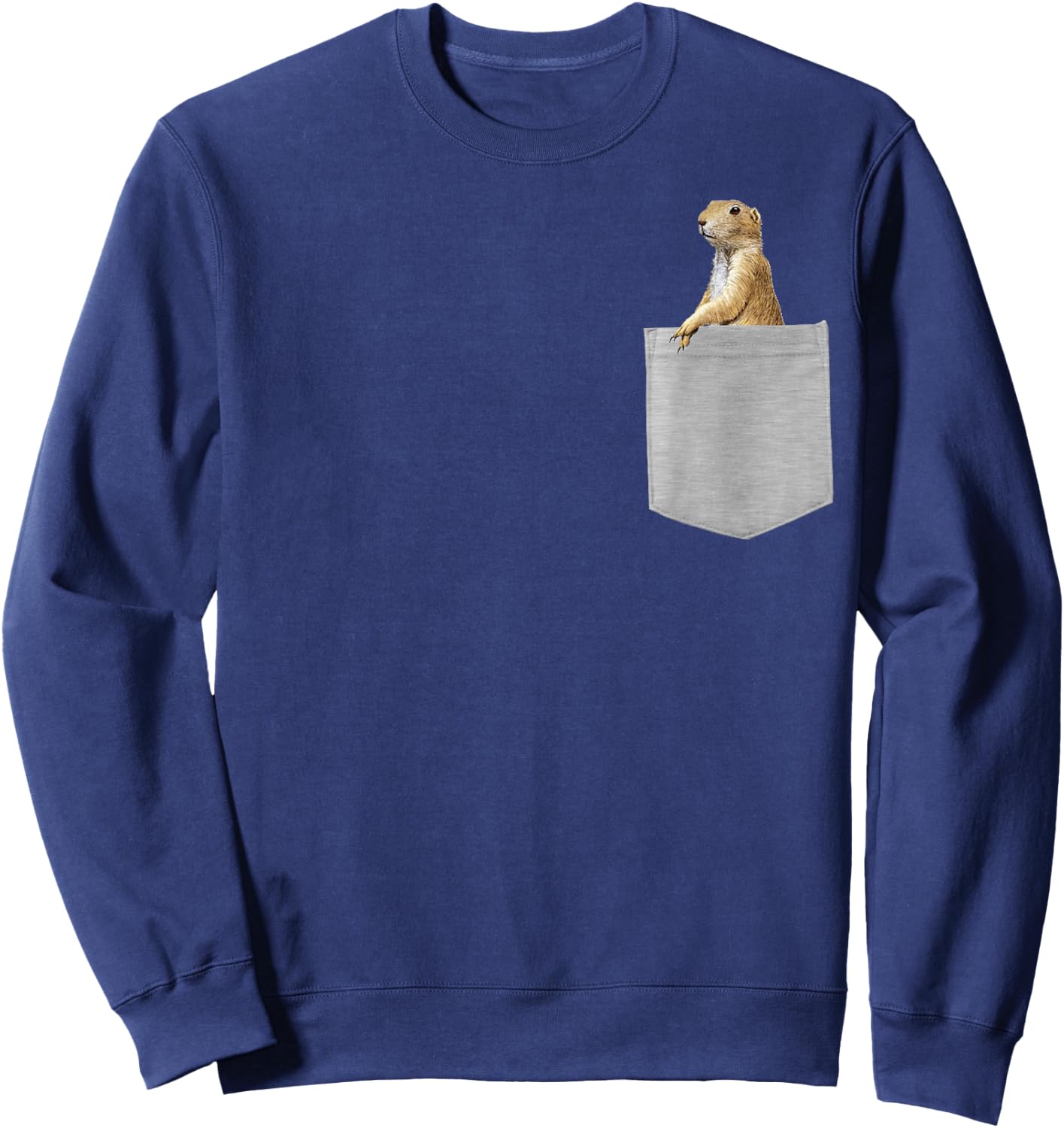 Animal in Your Pocket white Prairie Dog Sweatshirt - Sweatshirt | Navy