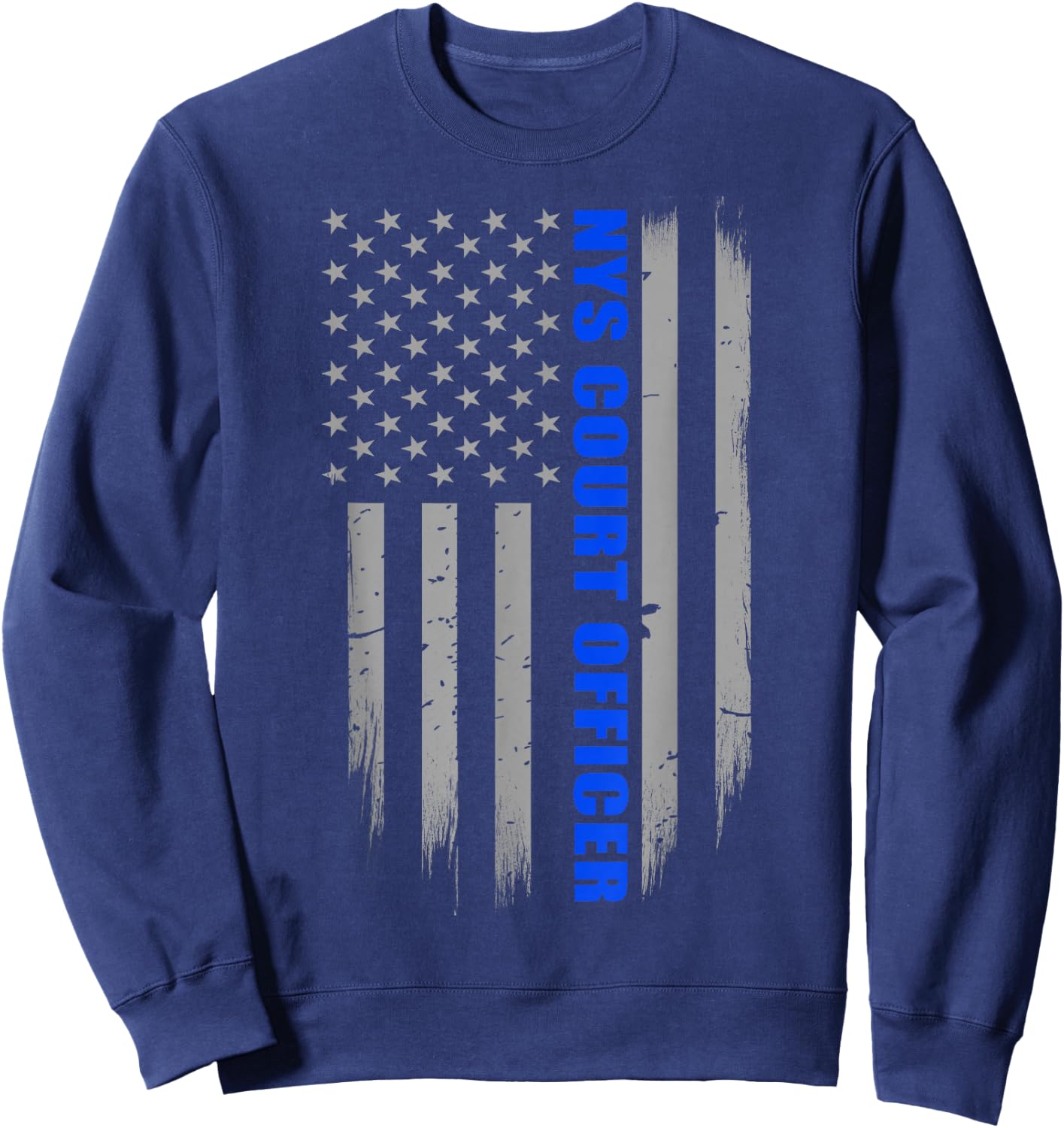 NYS Court Officer - Thin Blue Line Flag Sweatshirt - Sweatshirt | Navy