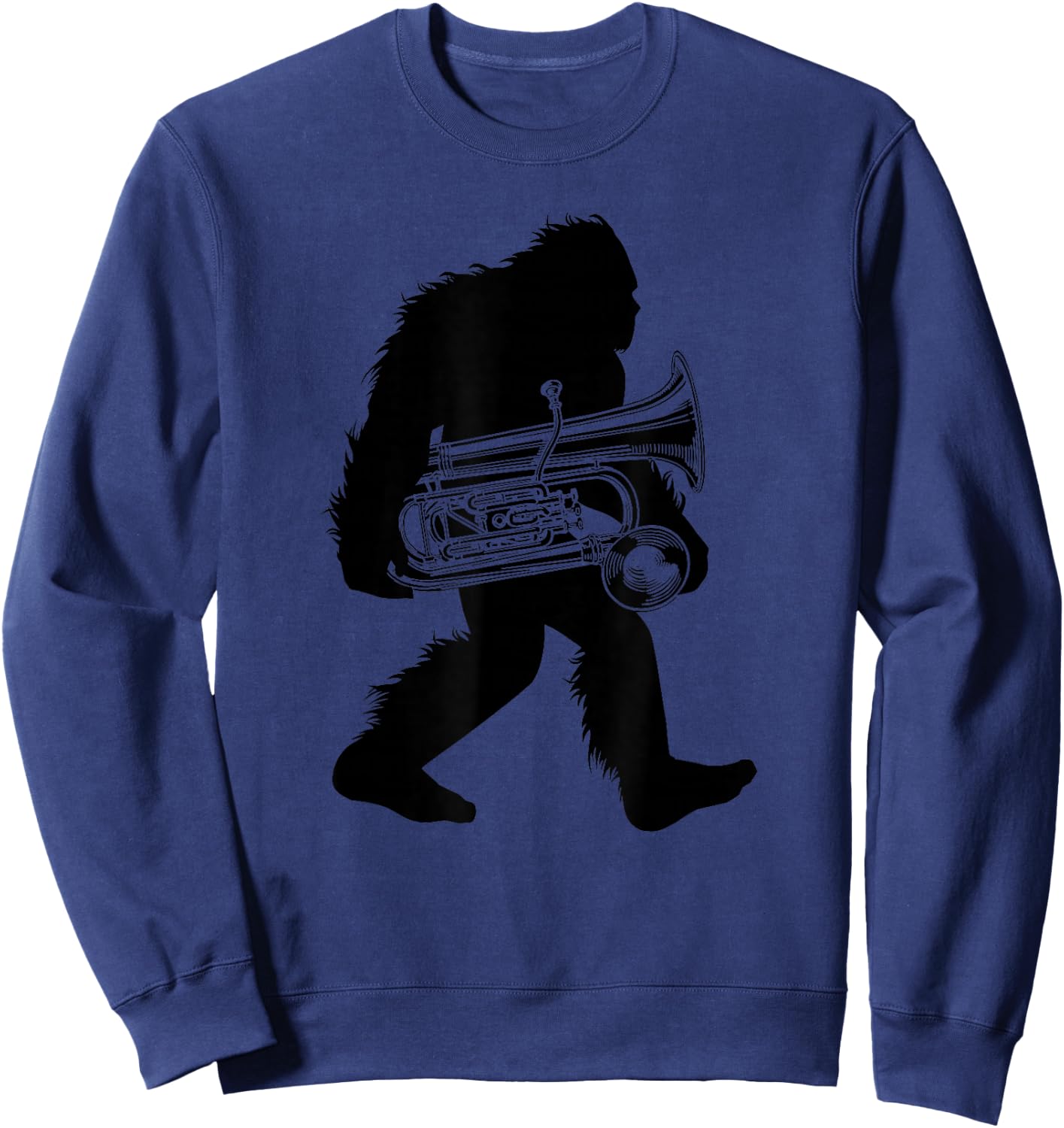 Bigfoot Euphonium , Instrument Sasquatch Apparel Sweatshirt - Sweatshirt | Navy