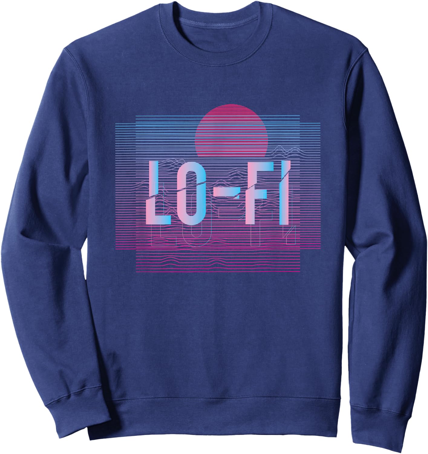 Lo-fi Hip Hop Retro Modern Shirt Sweatshirt - Sweatshirt | Navy