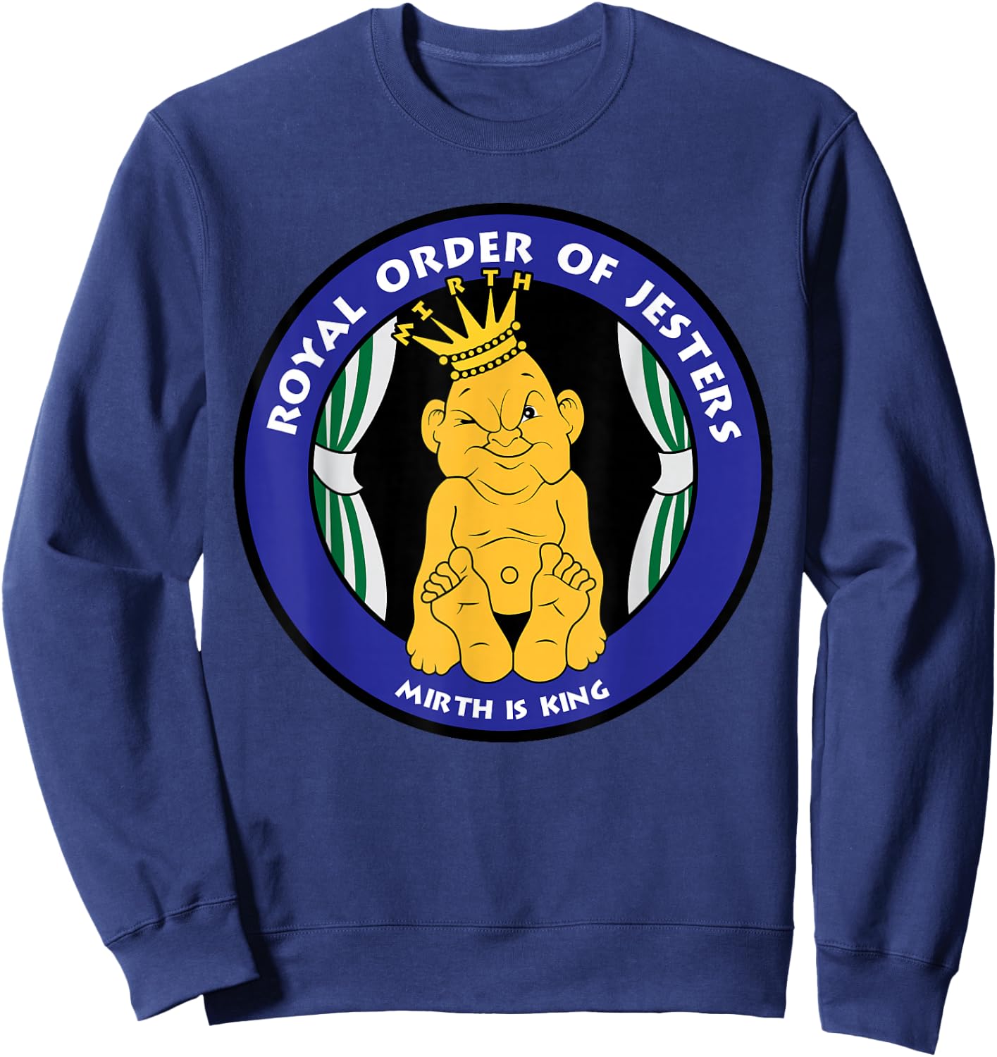 Royal Order of Jesters Shriner Mason Mirth King Masonic Sweatshirt - Sweatshirt | Navy