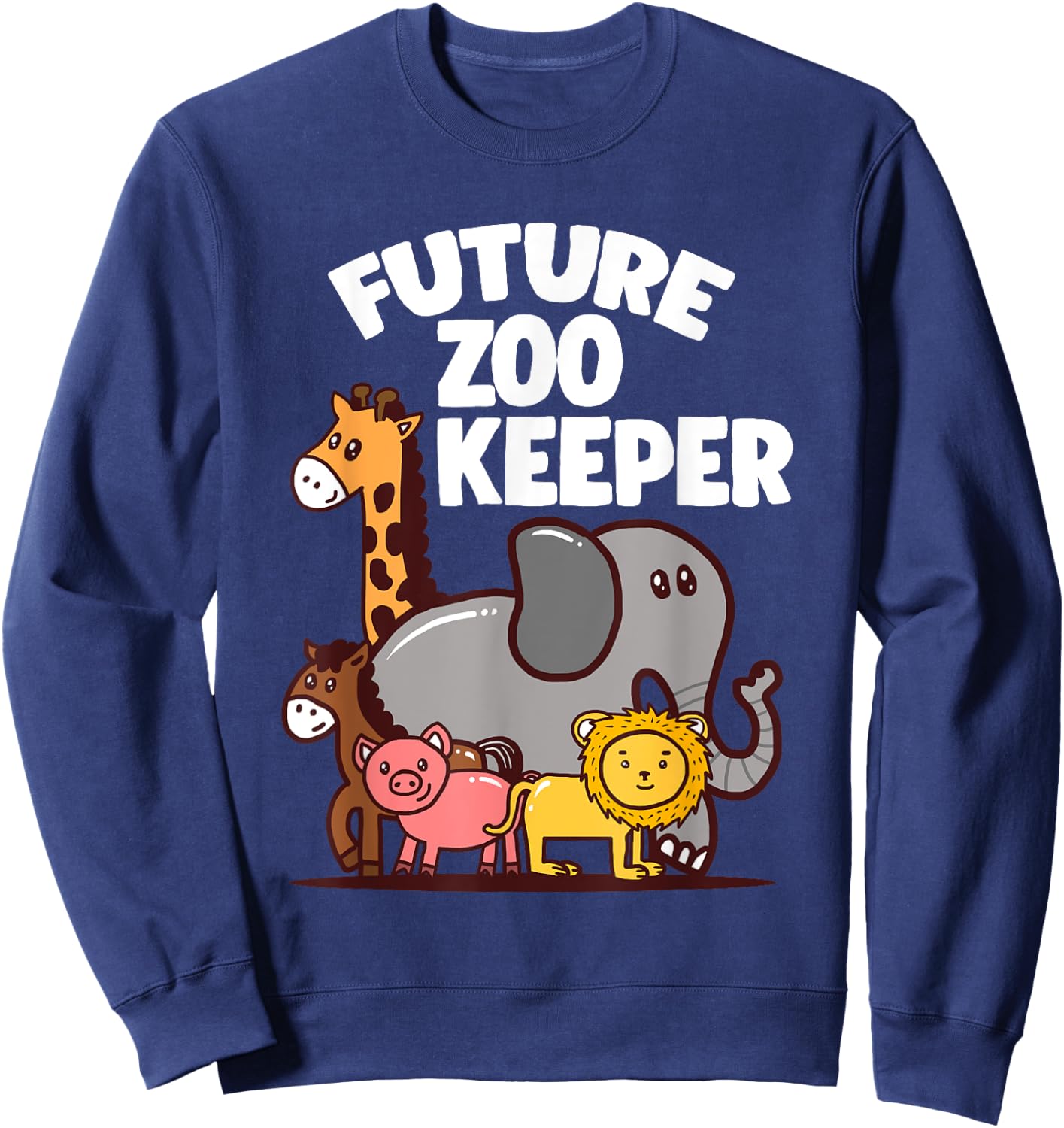 Future Zookeeper Safari Children Birthday Party Gift Sweatshirt - Sweatshirt | Navy